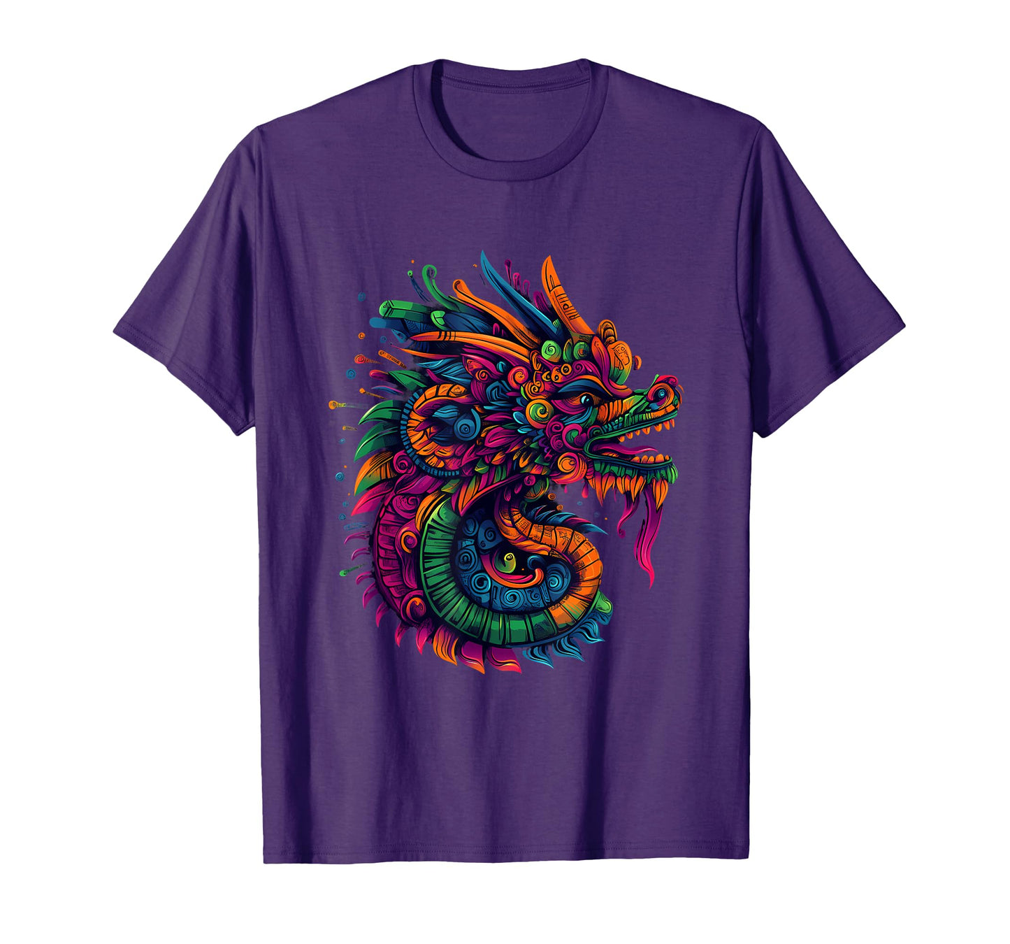 Aztec God Mexican Mythology Quetzalcoatl Feathered Serpent T-Shirt