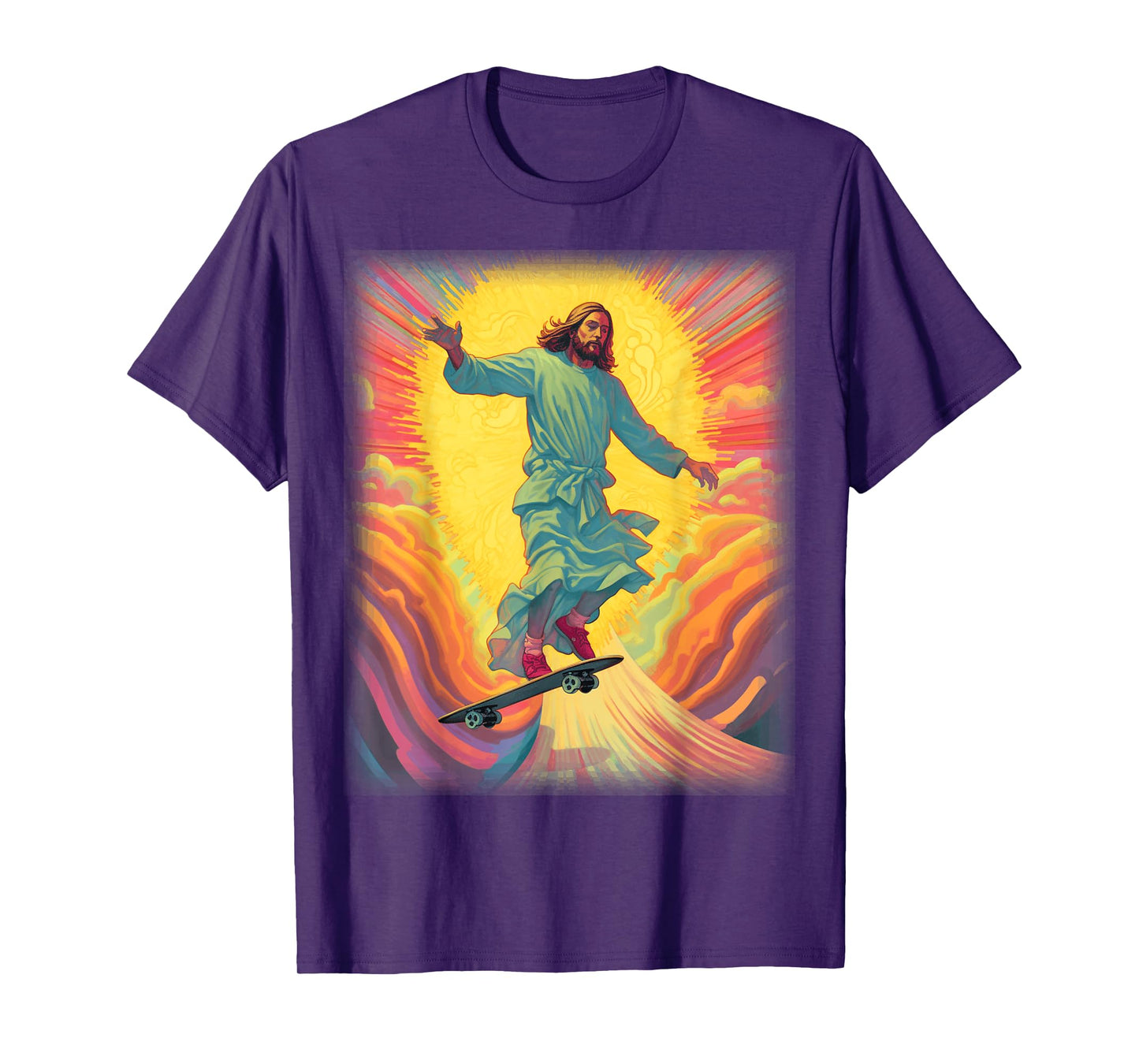Jesus Skateboarder Heaven Skateboard Christian Skateboarding T-Shirt