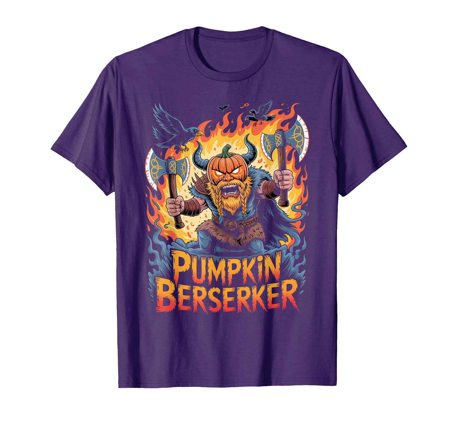 Viking Halloween Pumpkin Berserker T-Shirt