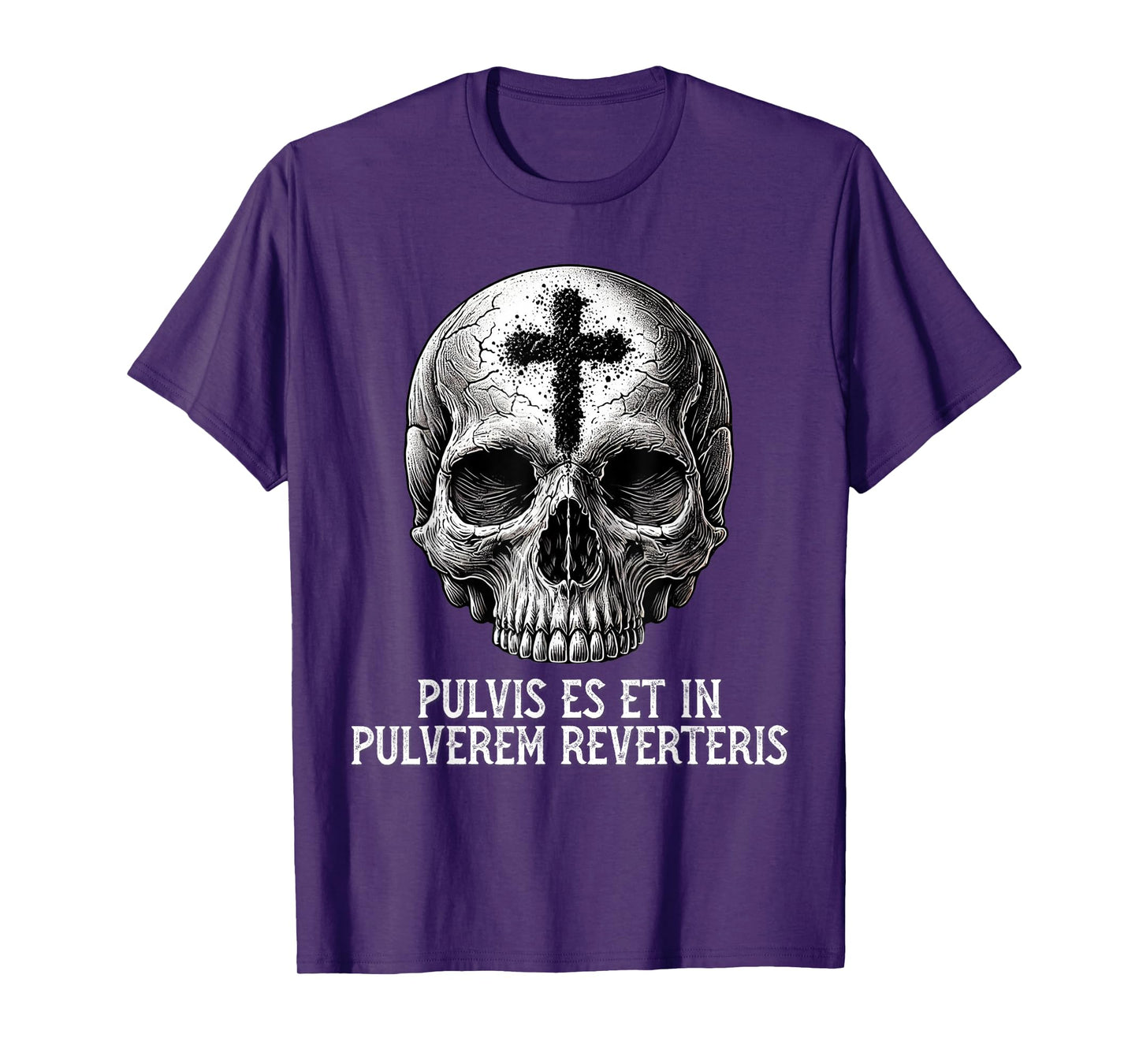 Memento Mori Catholic Crucifix Traditional Latin Mass Skull T-Shirt