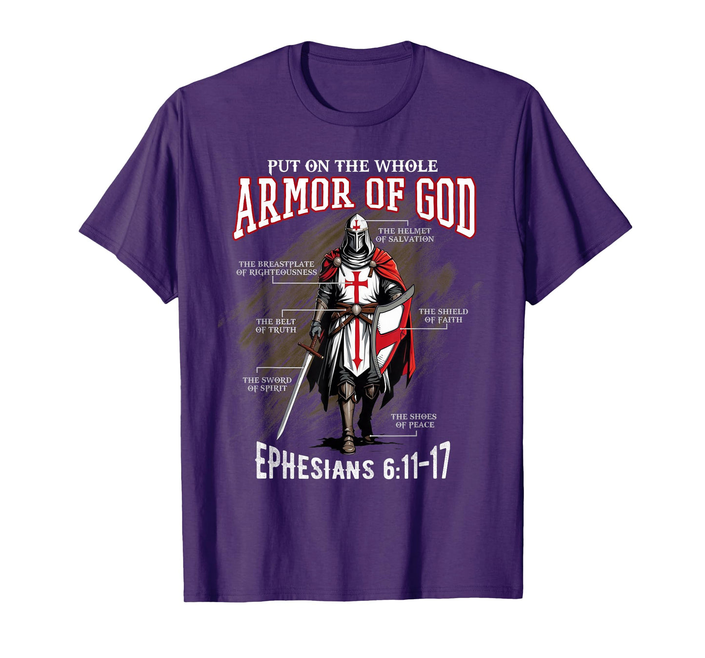 Full Armor of God Men Women Kids Christian Bible Verse Gift T-Shirt