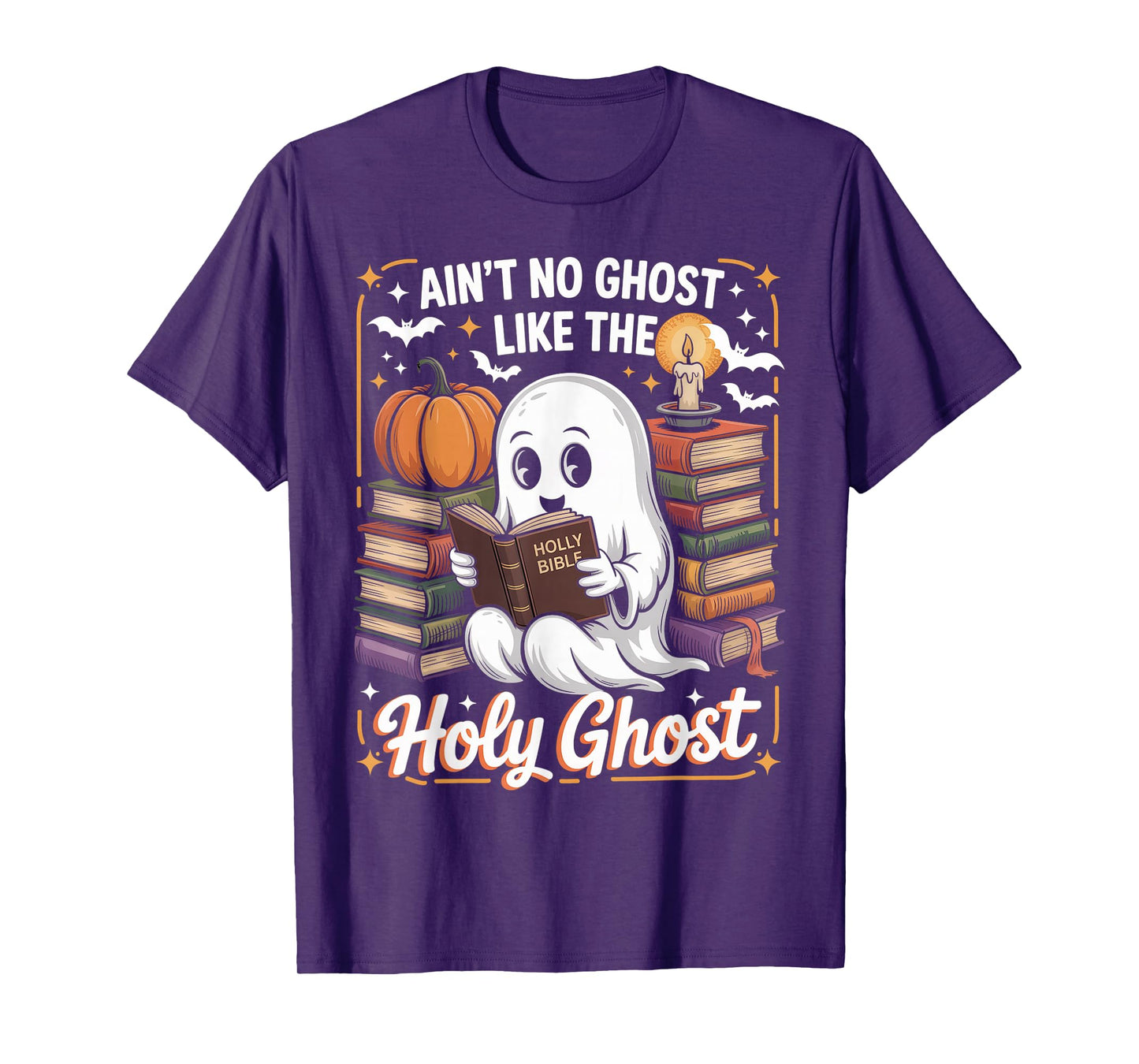 Retro Aint No Ghost Like The Holy Ghost Christian Halloween T-Shirt
