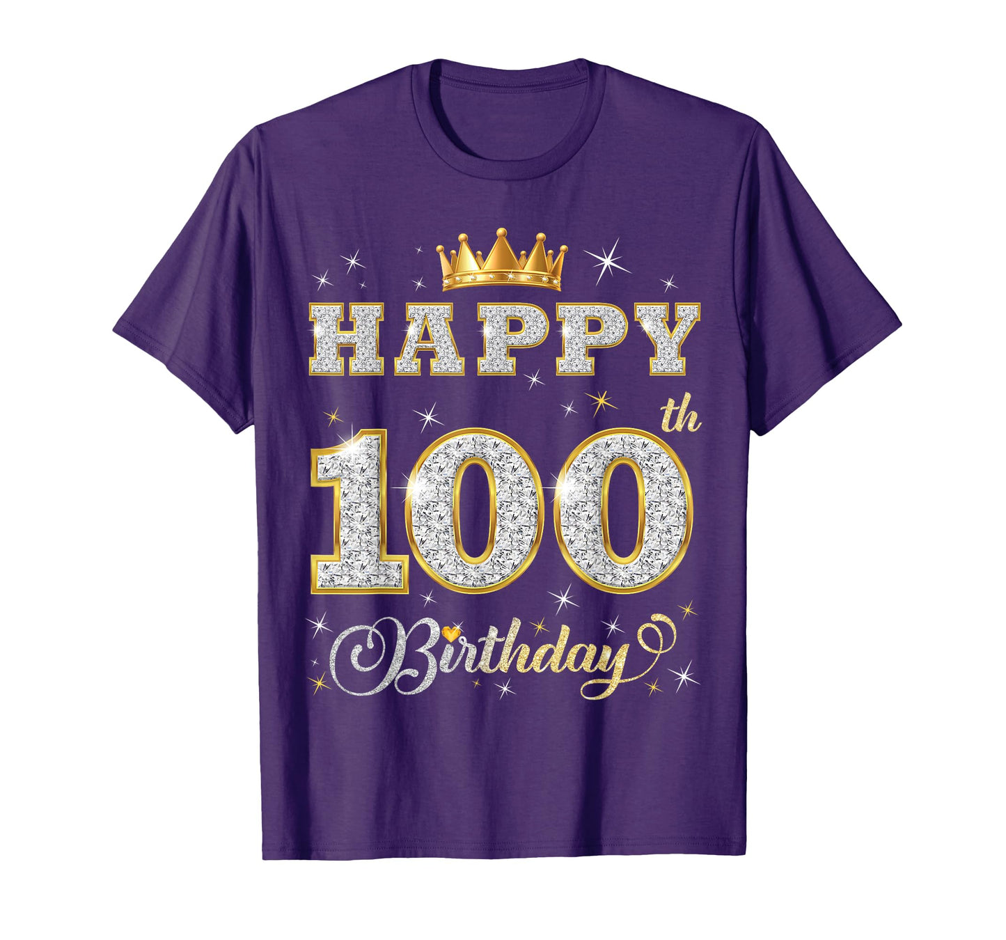 Happy 100th Birthday 100 Years Old Women Men Birthday Party T-Shirt