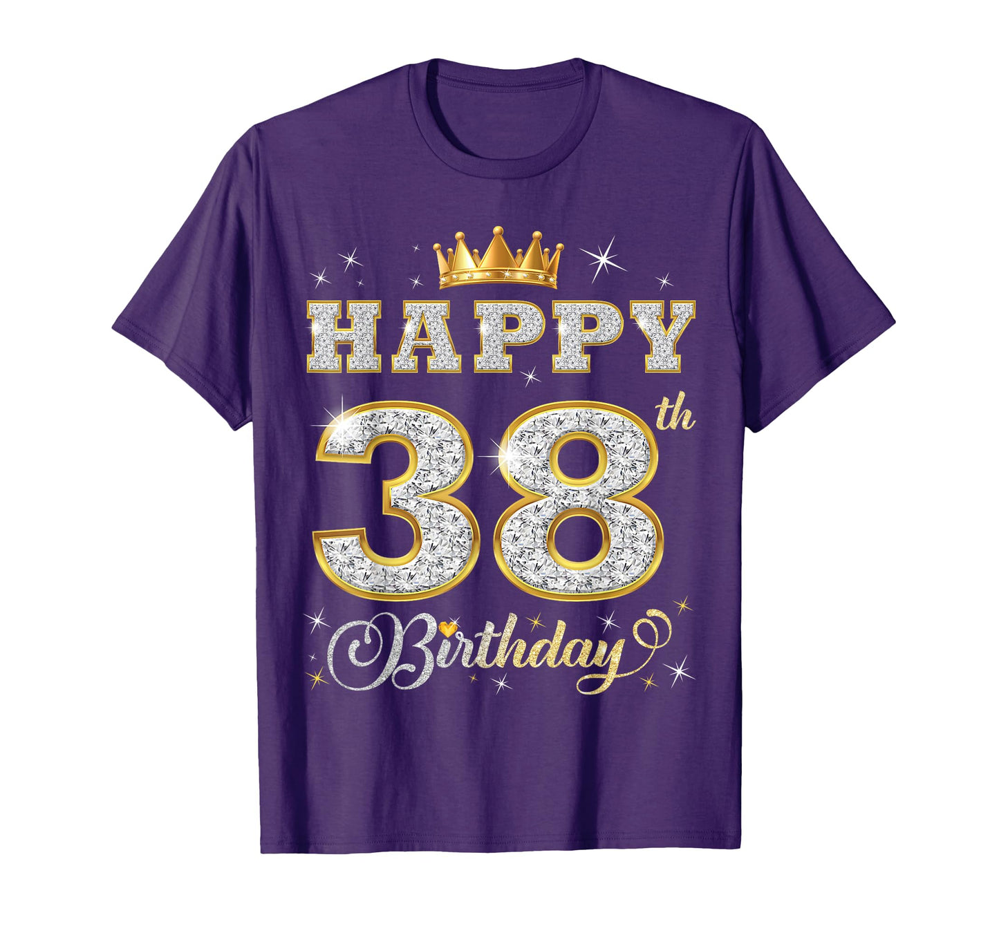 Happy 38th Birthday 38 Years Old Women Men Birthday Party T-Shirt