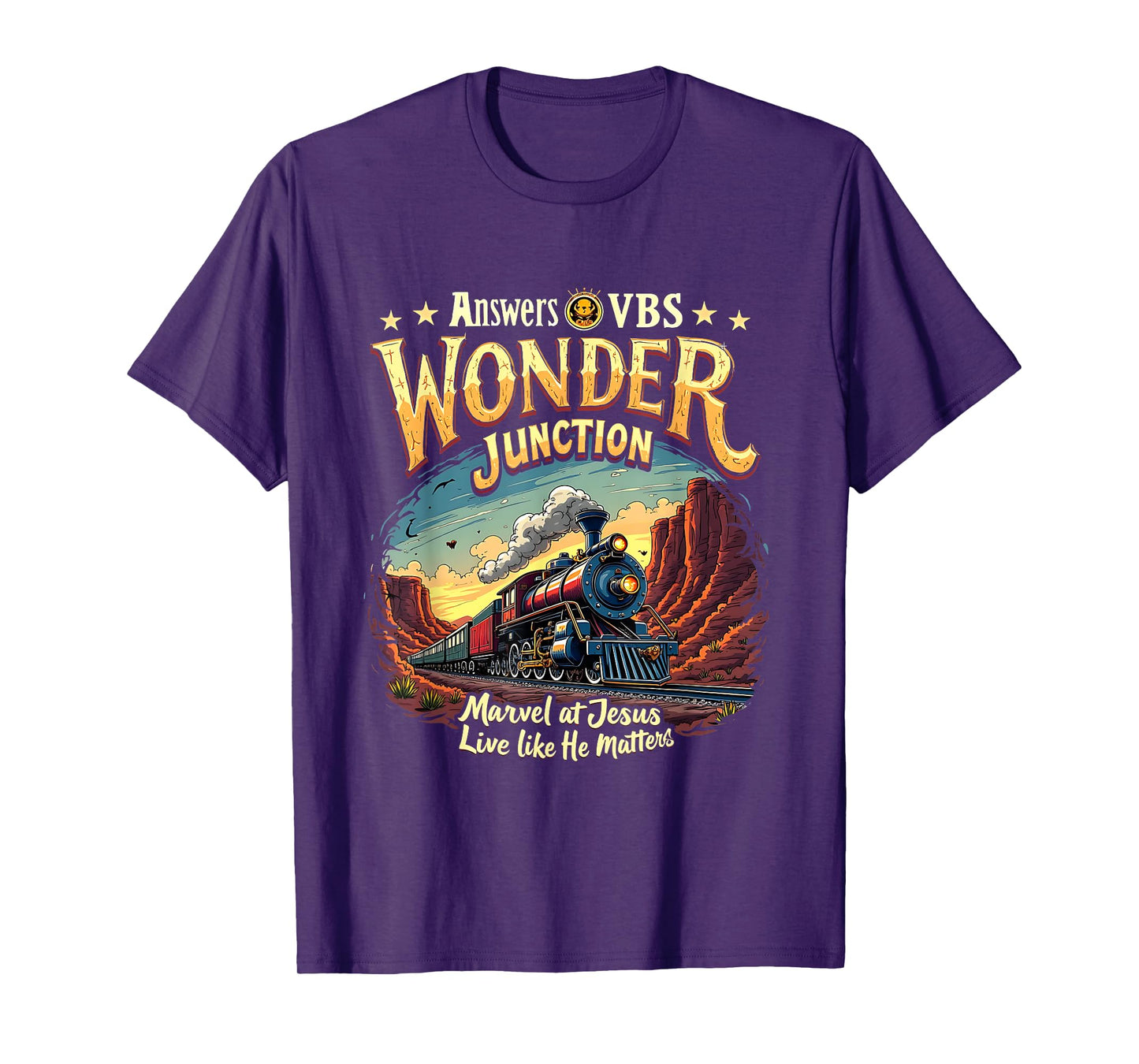 Vintage Wonder Junction VBS Train Theme Christian Costume T-Shirt
