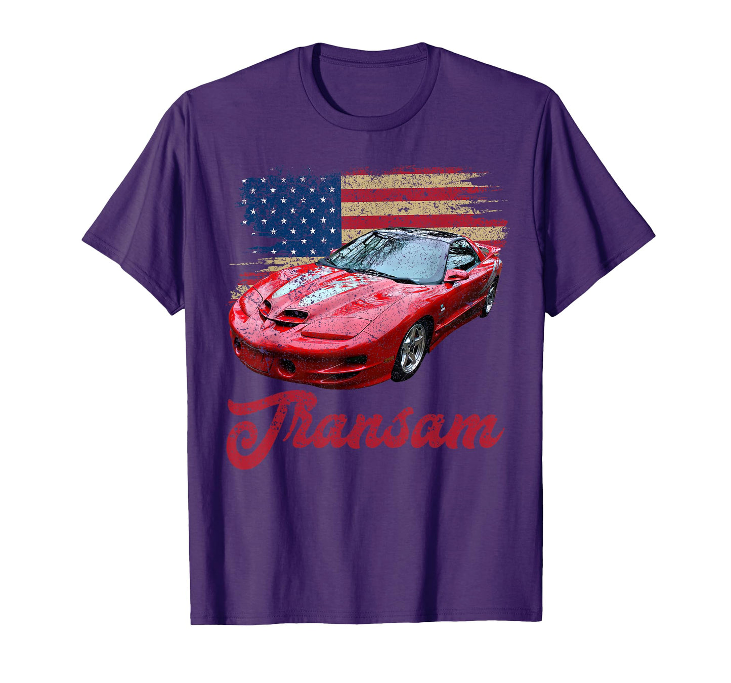 American Flag Style 4th gen Trans Am Old School Muscle Car T-Shirt