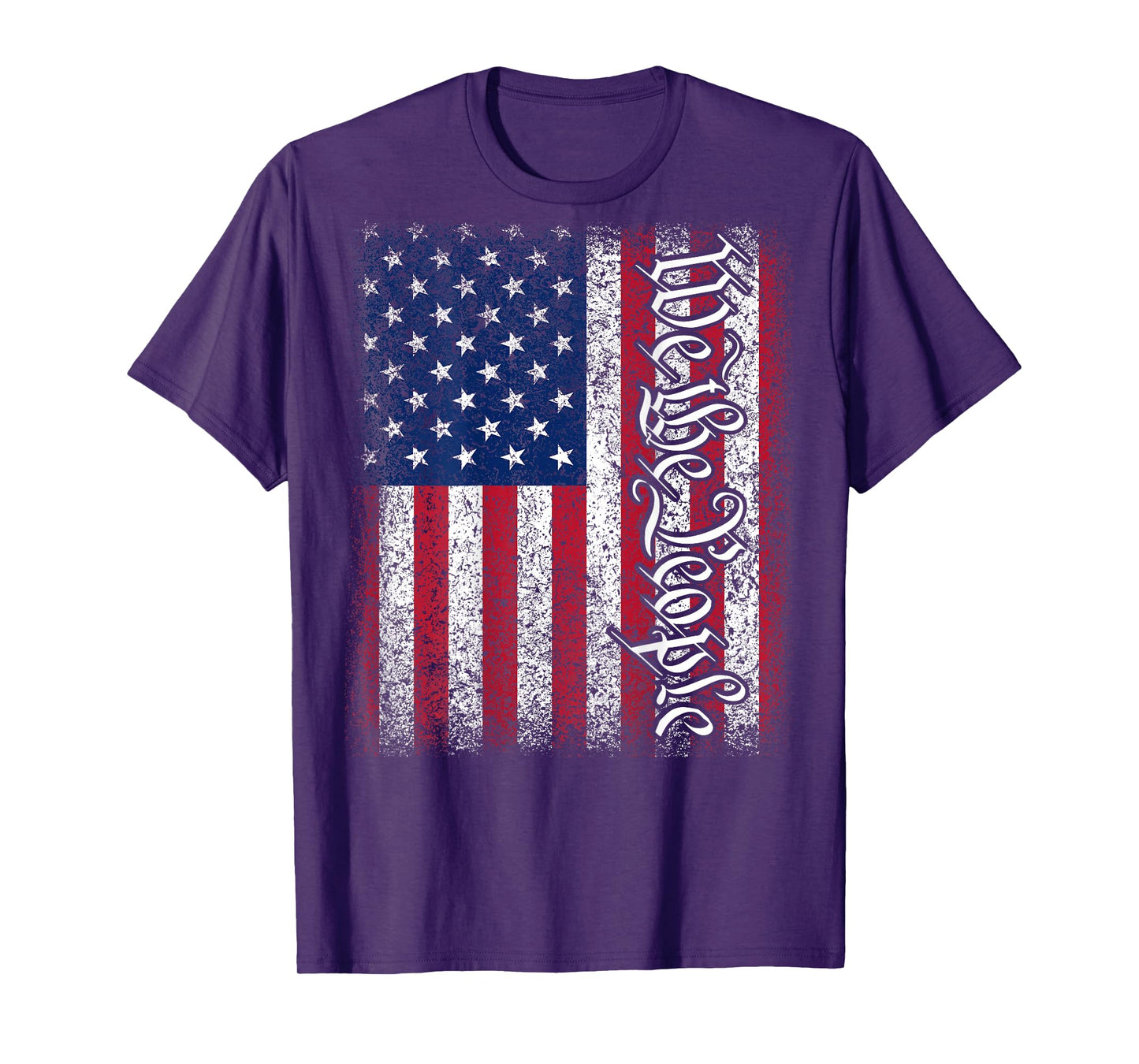 (Art on Back) American USA Flag We The People Patriotic T-Shirt