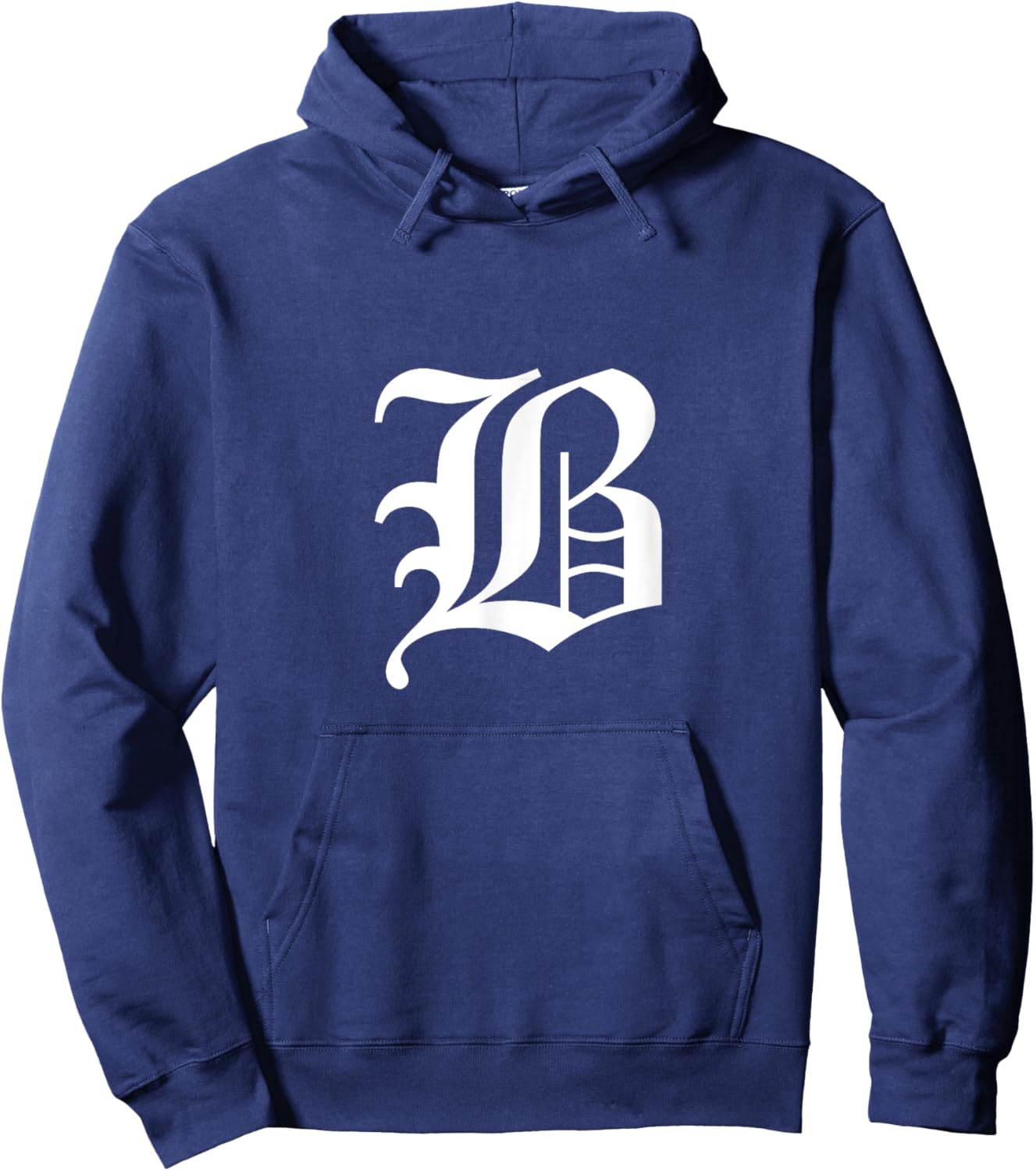 Letter B Old English Medieval Hoodie - Hoodie | Navy
