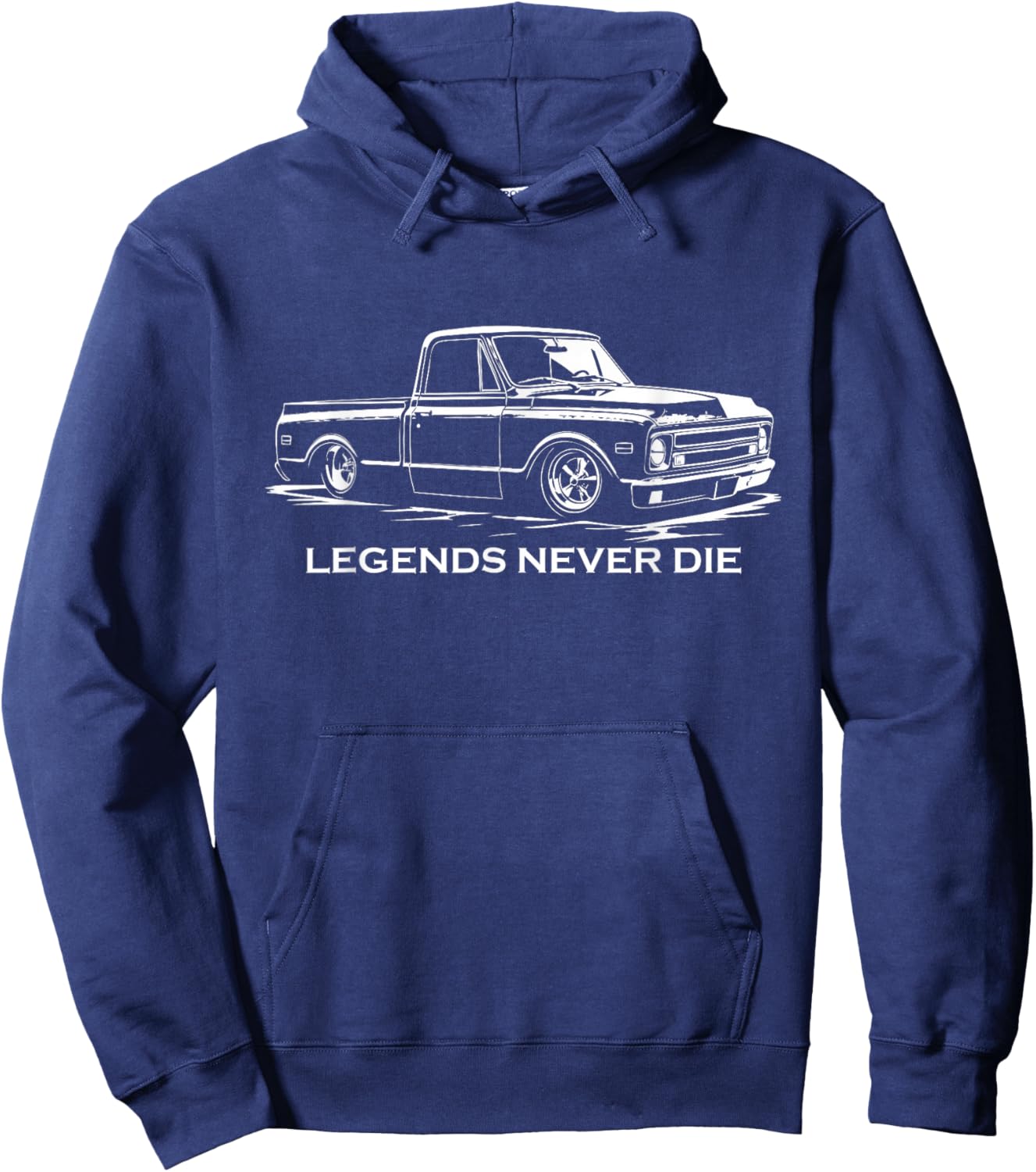 1967 C10 Classic Fleetside Legends Never Die C10 Truck Hoodie - Hoodie | Navy