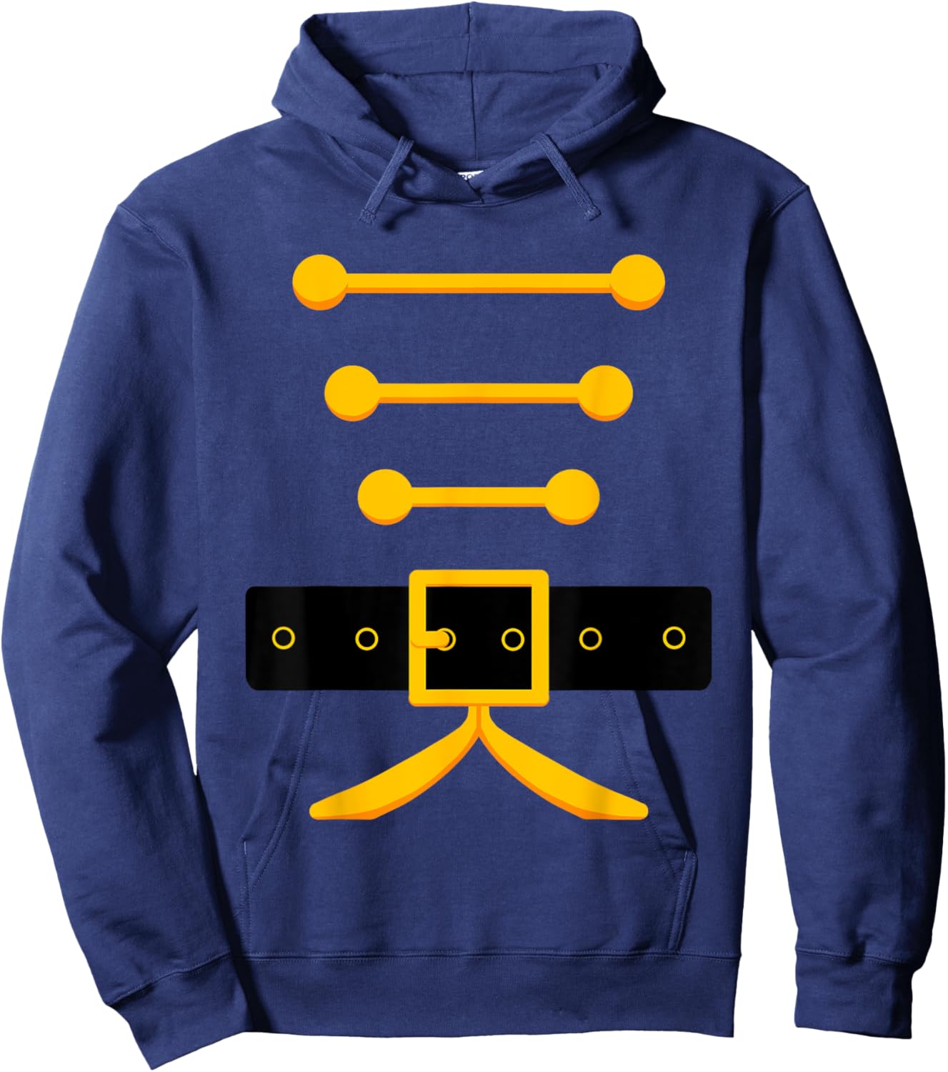 Funny Xmas Nutcracker Costume Uniform Matching Toy Soldier Hoodie - Hoodie | Navy