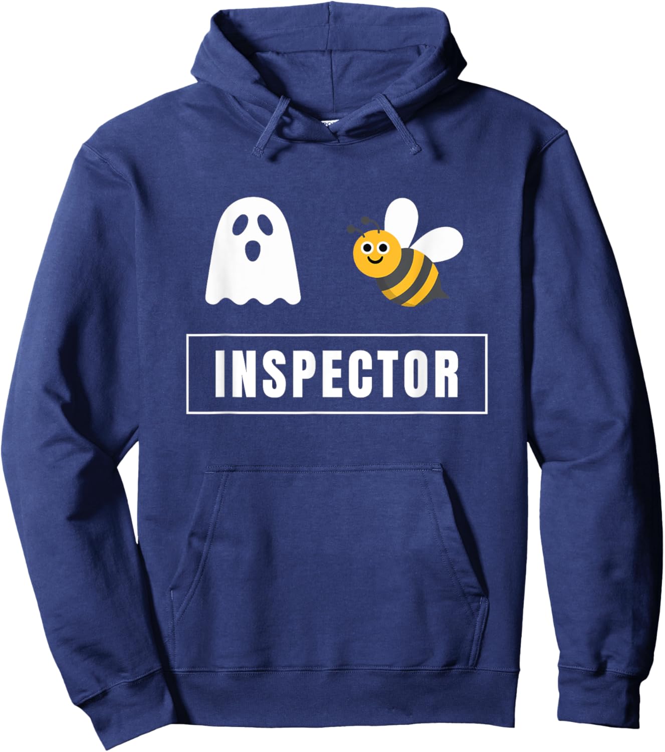 Boo-Bee Inspector Lazy DIY Halloween Costume Funny Ghost Hoodie - Hoodie | Navy