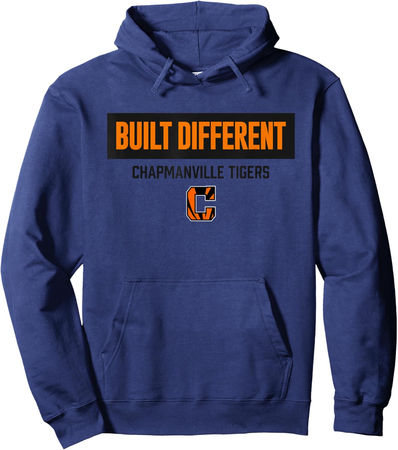 Chapmanville Tigers Logo Built Different HS Hoodie - Hoodie | Navy