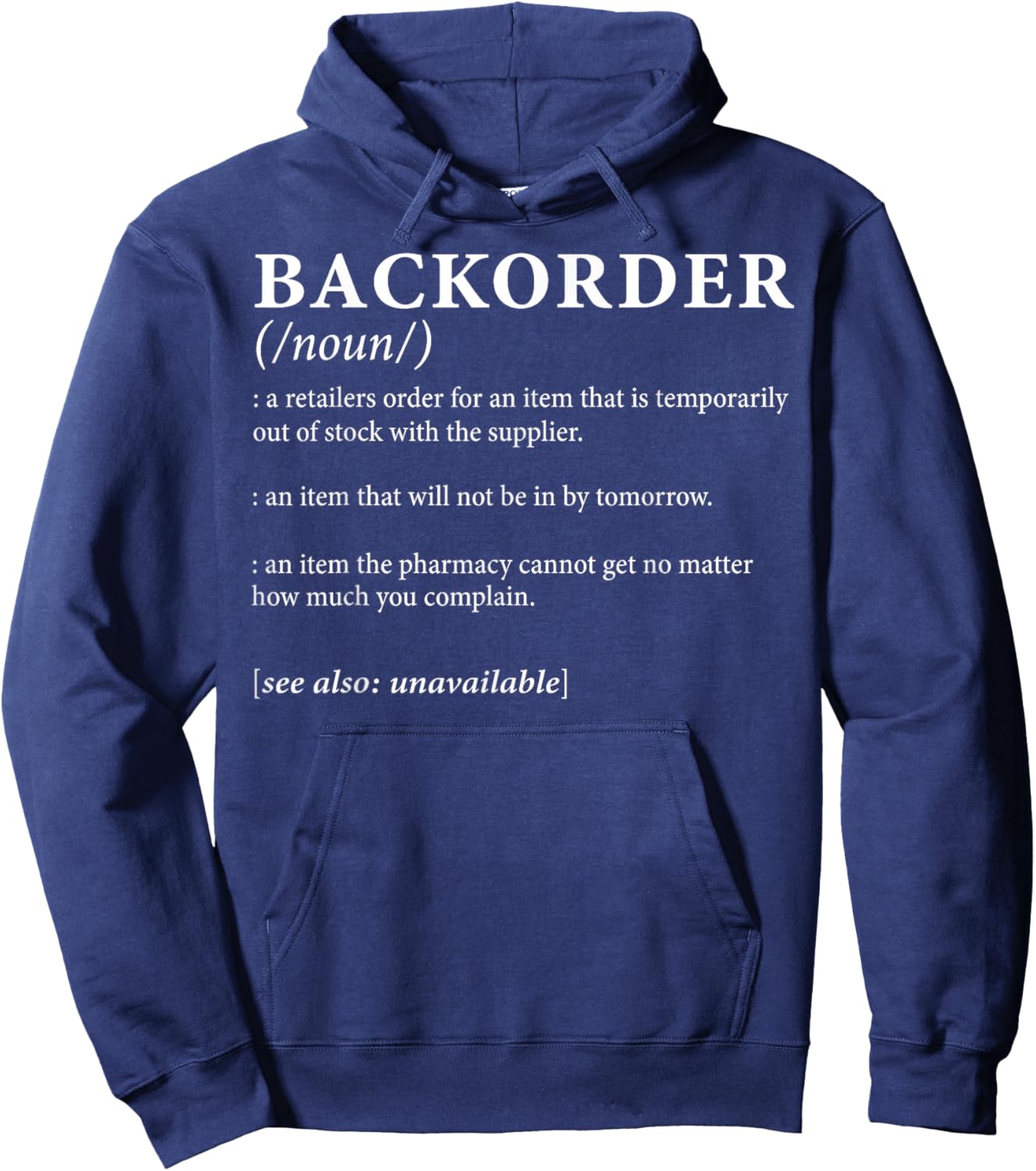 Backorder Definition Hoodie - Hoodie | Navy