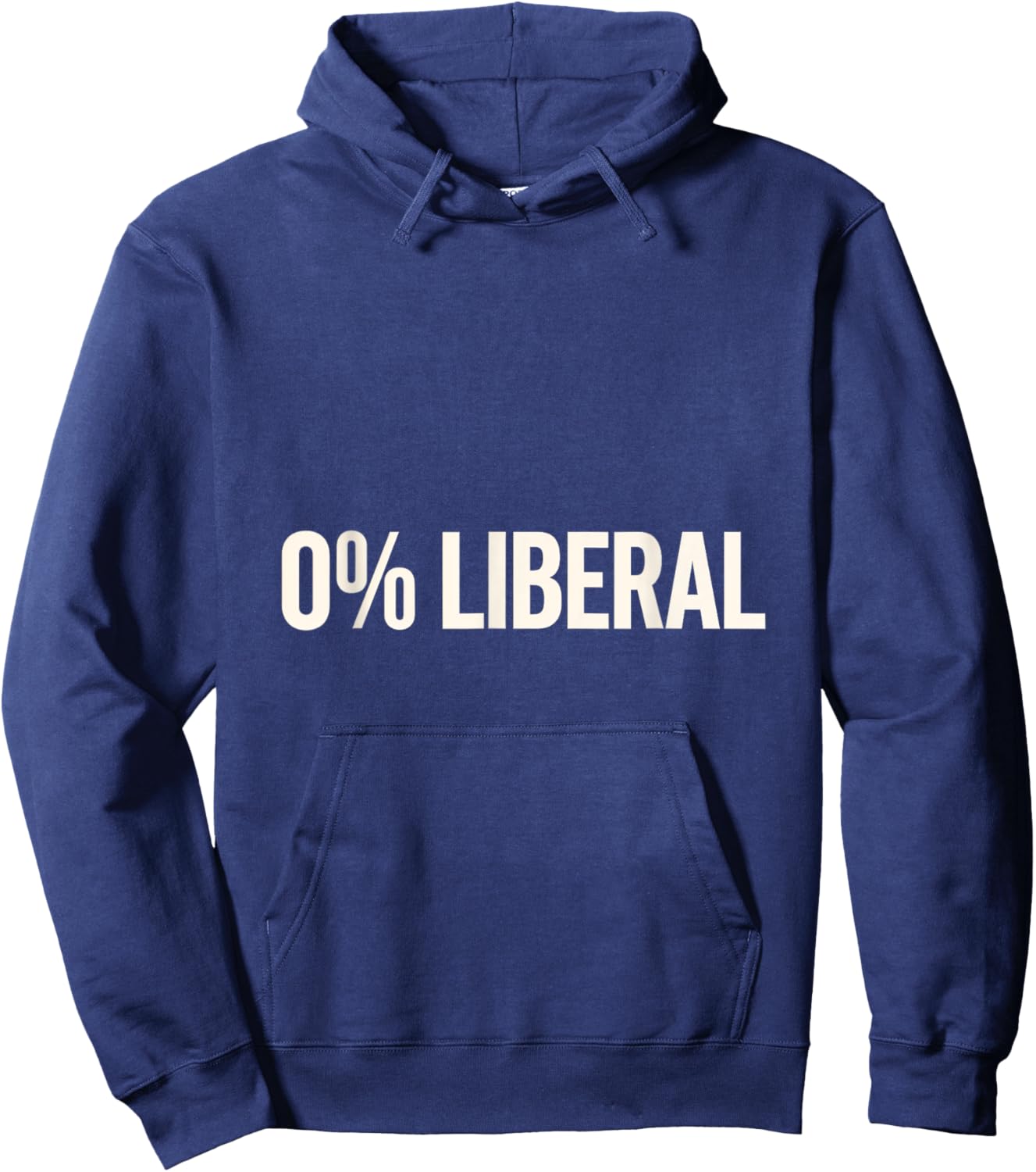 0% Liberal Conservative Political Rights Freedom Hoodie - Hoodie | Navy