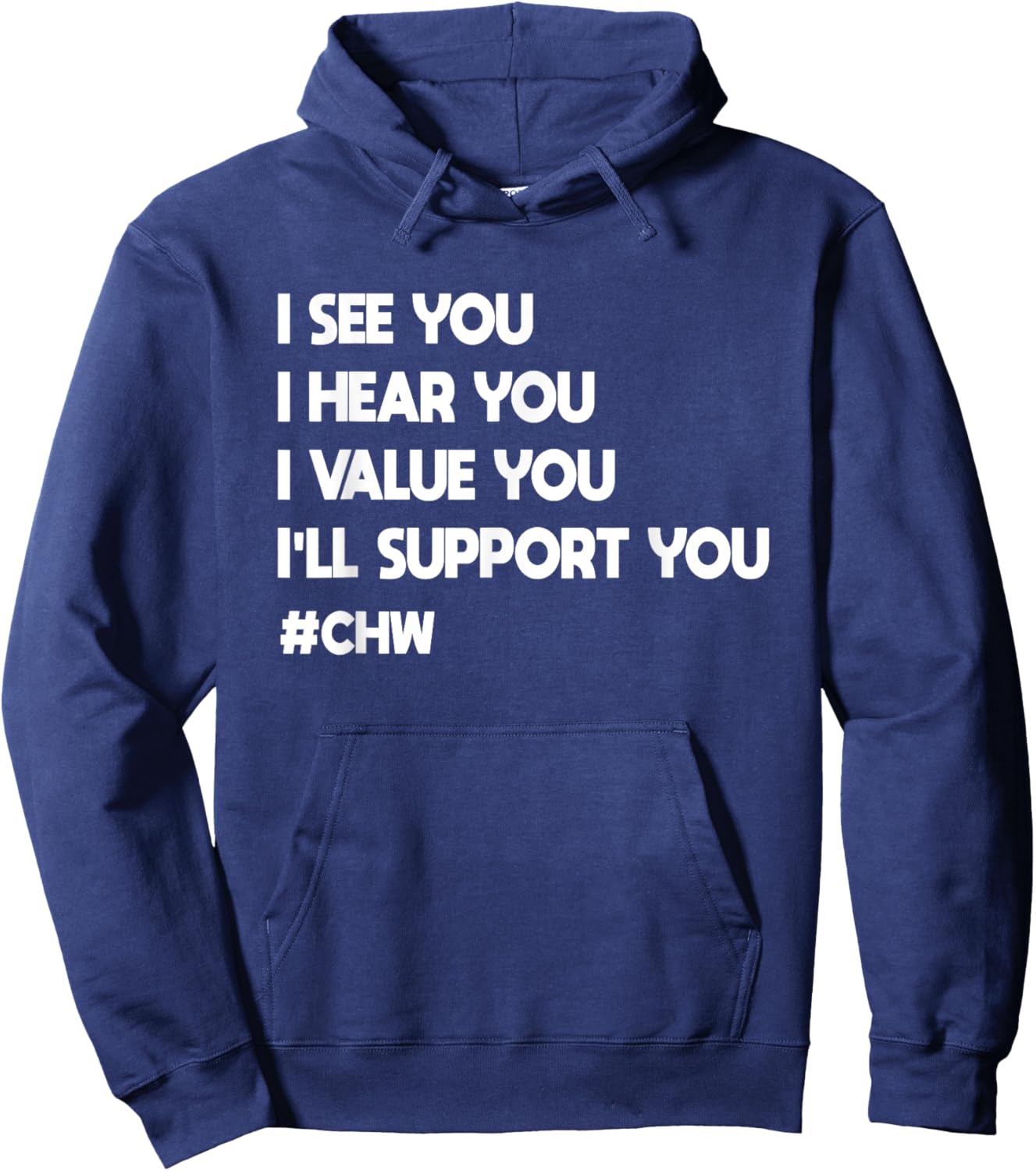 Community Health Worker -Adults Black Small CHW Hoodie - Hoodie | Navy