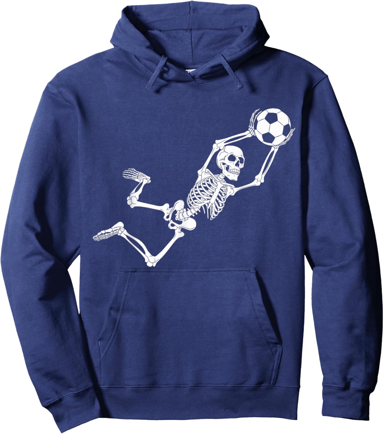 Funny Skeleton Soccer Lovers Spooky Halloween Goalkeeper Hoodie - Hoodie | Navy