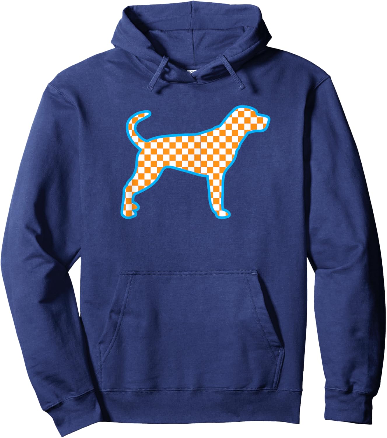 Native Home State Pride Orange White Checkerboard Tennessee Hoodie - Hoodie | Navy