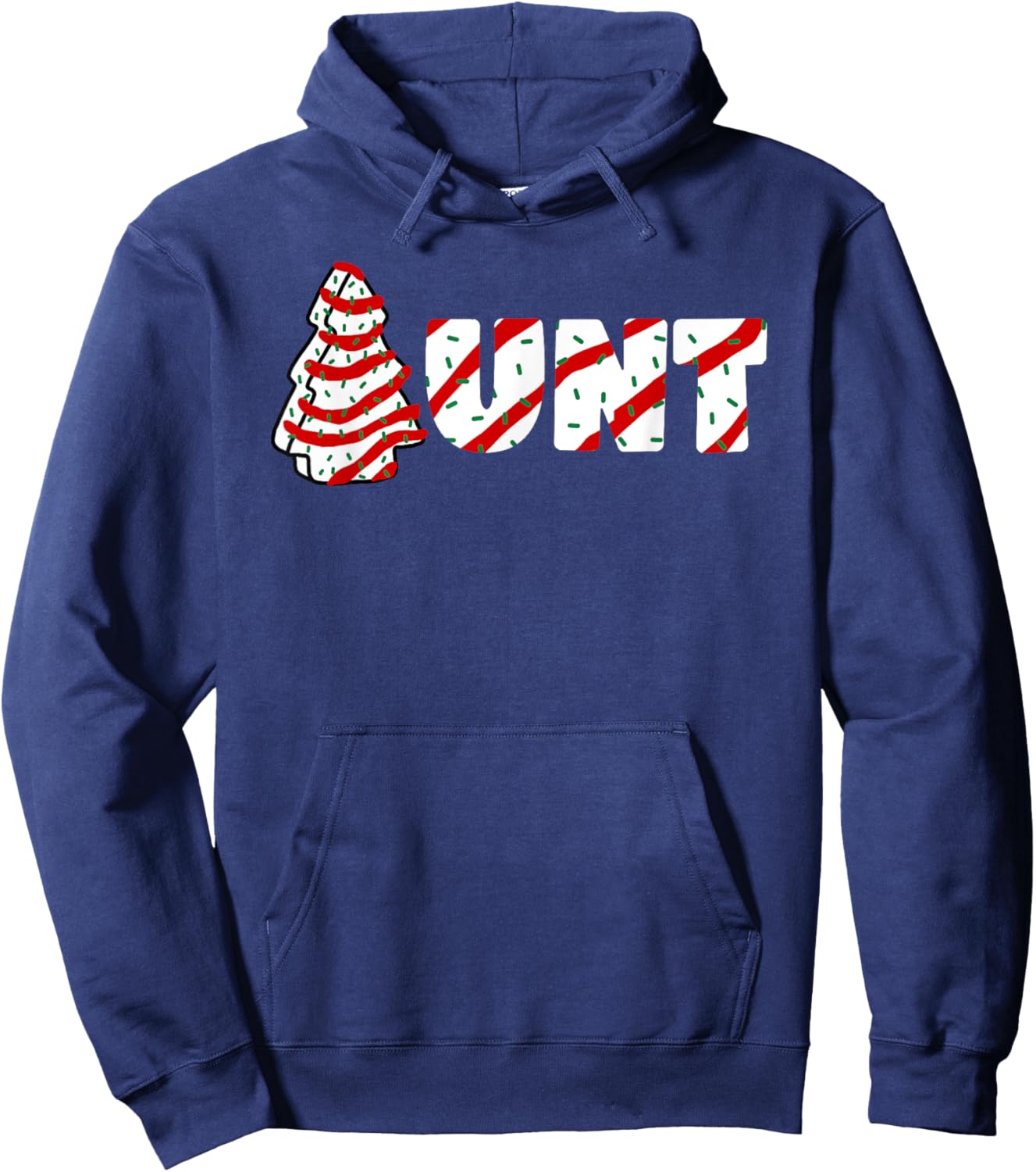 Christmas Tree Cake Matching Family Party Pajama Aunt Hoodie - Hoodie | Navy