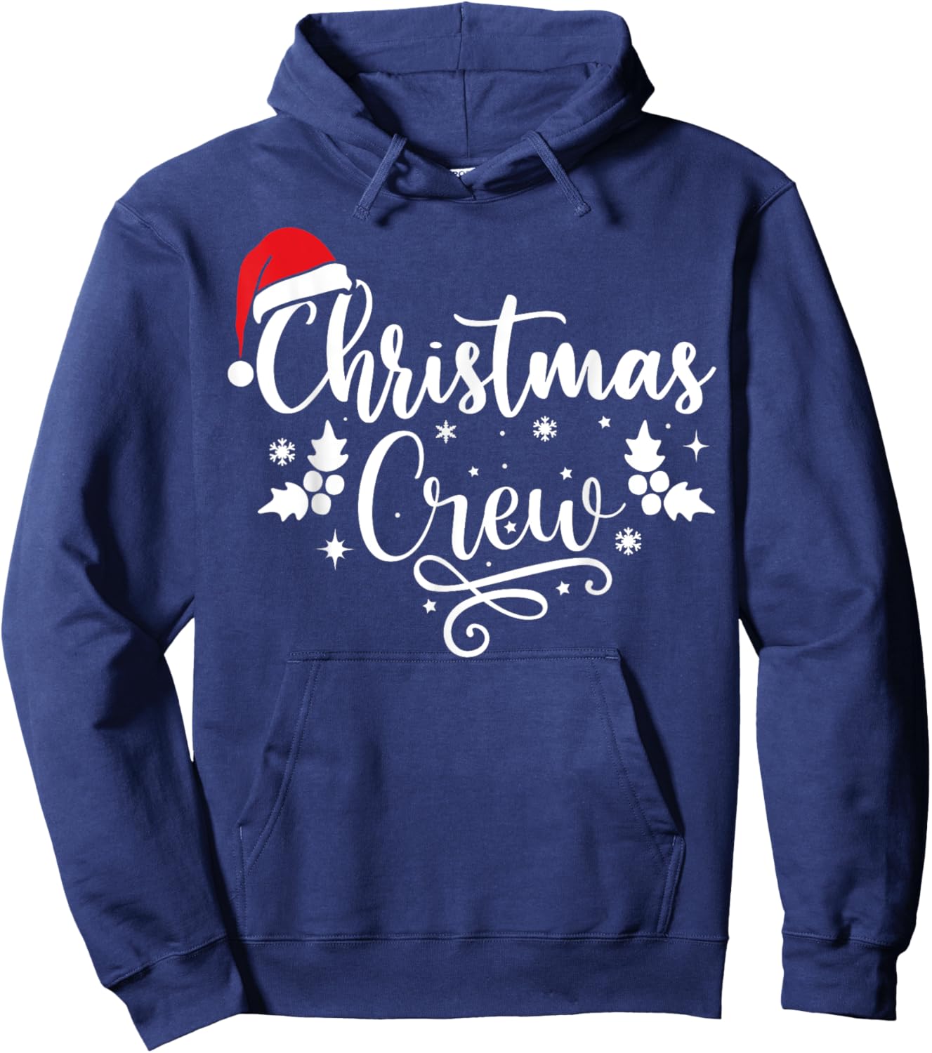 Christmas Crew Family Group Matching Christmas Pajama Party Hoodie - Hoodie | Navy