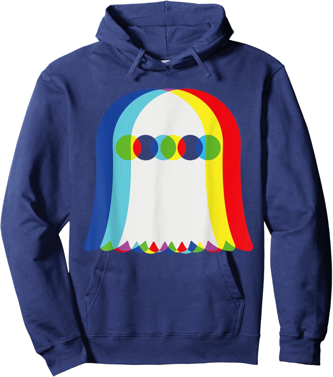 Ghost Trippy Vaporwave, Halloween Psychedelic Hoodie - Hoodie | Navy