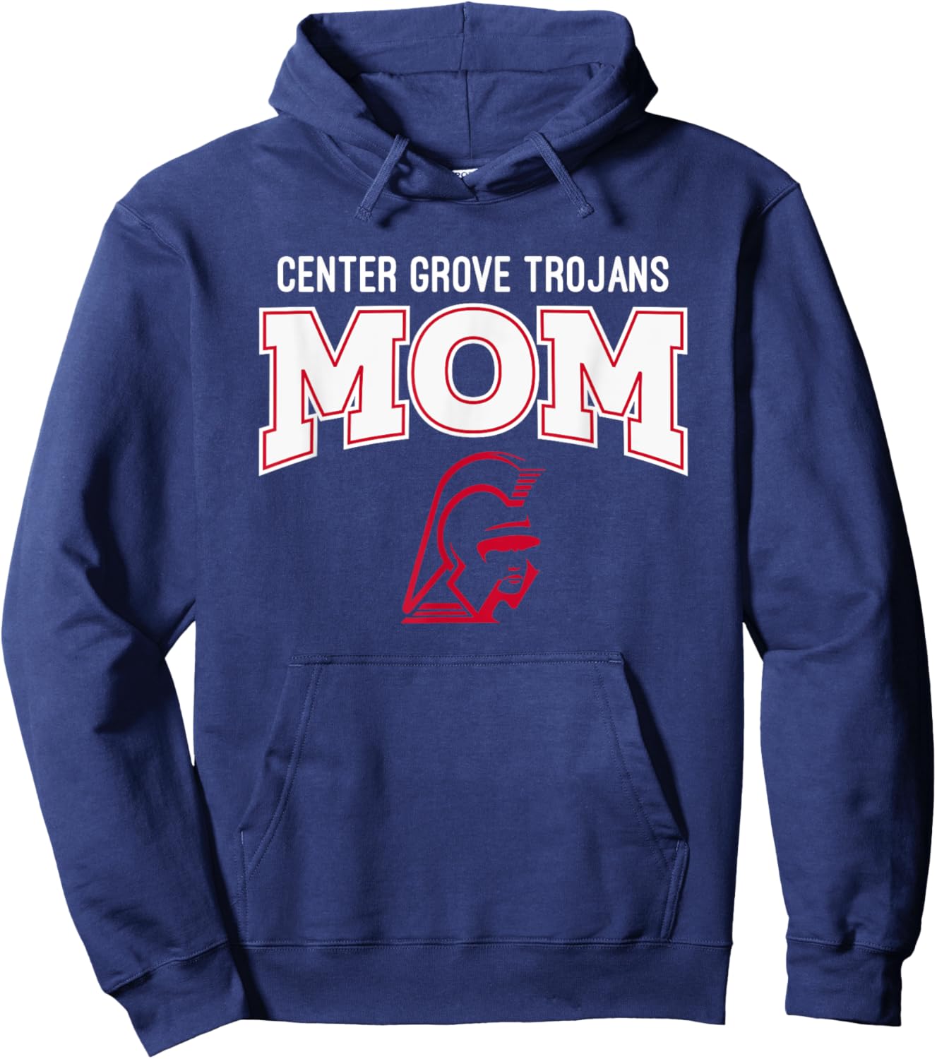 Center Grove Trojans Logo Mom HS Hoodie - Hoodie | Navy