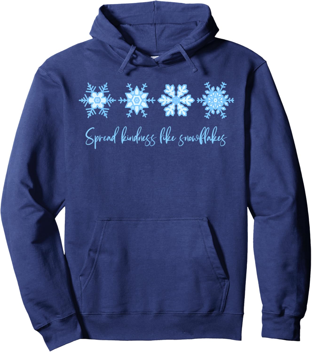 Spread Kindness Like Snowflakes Christmas Mental Health Hoodie - Hoodie | Navy