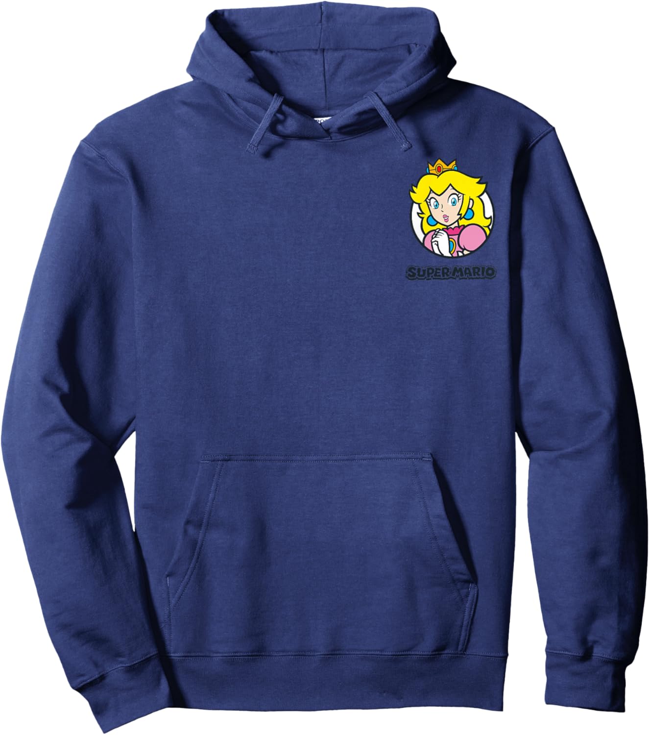 Super Mario Princess Peach Classic Left Chest Icon Hoodie - Hoodie | Navy