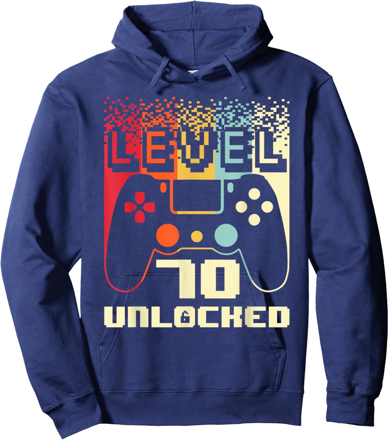 70th Birthday Level 70 Unlocked Gamer 70 Year Old Hoodie - Hoodie | Navy