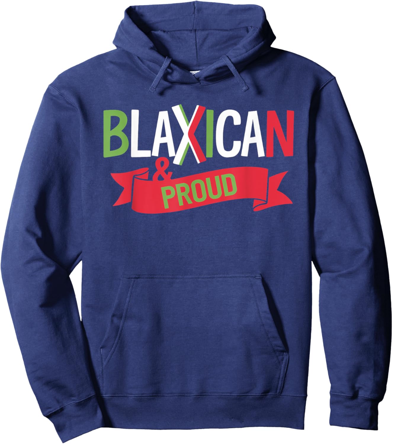 Celebrate Mixed Roots Blaxican & Proud Heritage Afro-Mexican Hoodie - Hoodie | Navy