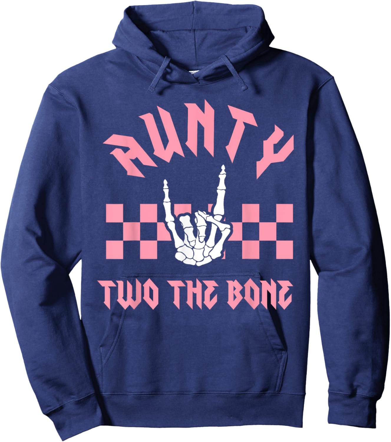 Aunty Bad Two the Bone Birthday 2 Years Old Birthday Hoodie - Hoodie | Navy