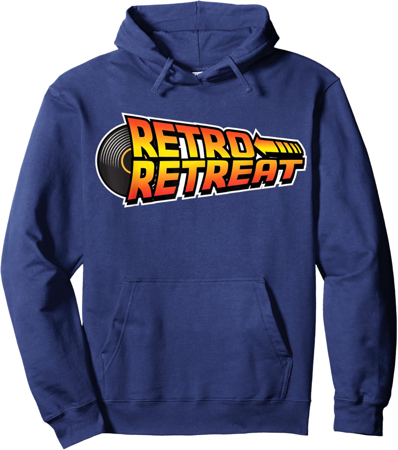 Retro Retreat – Trendy Hoodie - Hoodie | Navy