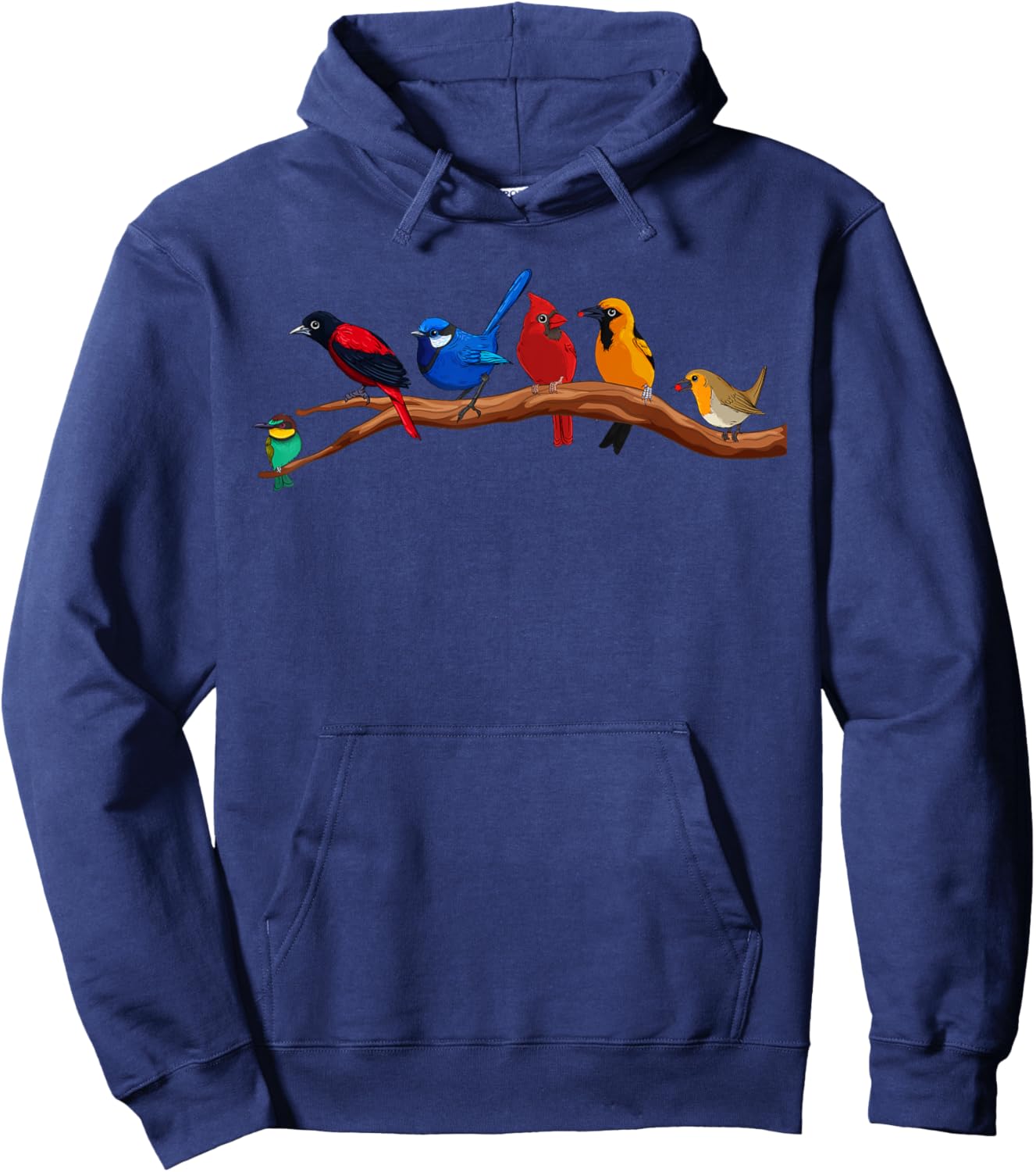 Cute Bird Art Women Nerd Birdwatcher Bird Watching Hoodie - Hoodie | Navy