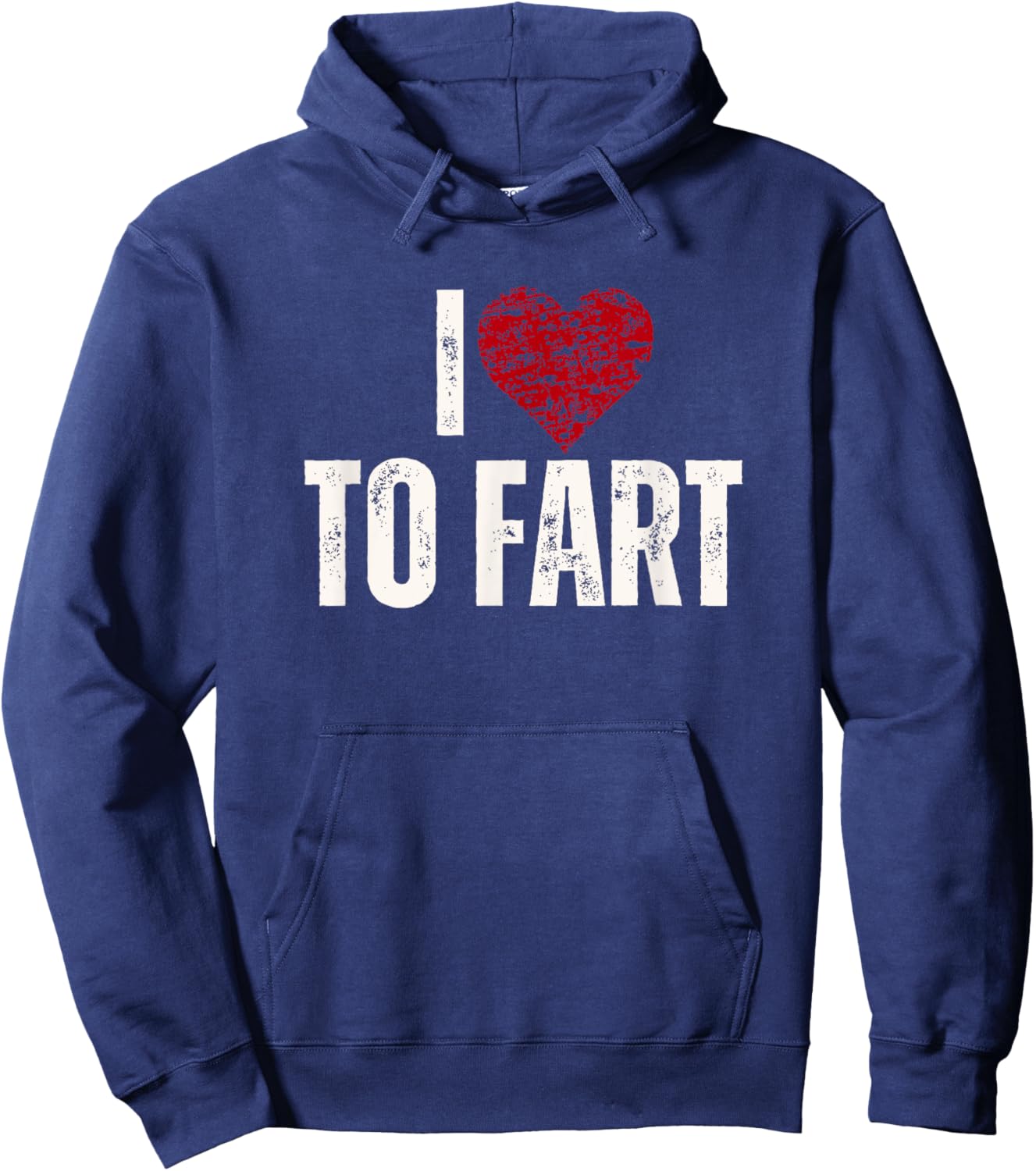 Funny I Love To Fart Heart Hoodie - Hoodie | Navy