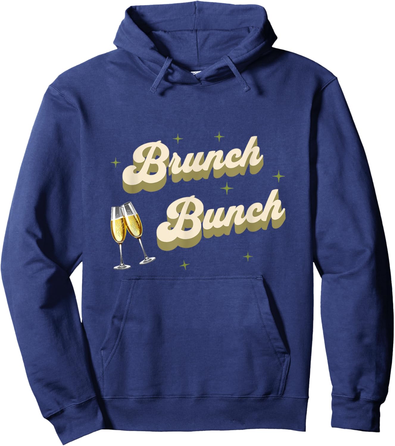 Brunch Bunch Funny Sunday Foodie Retro Group Besties Hoodie - Hoodie | Navy