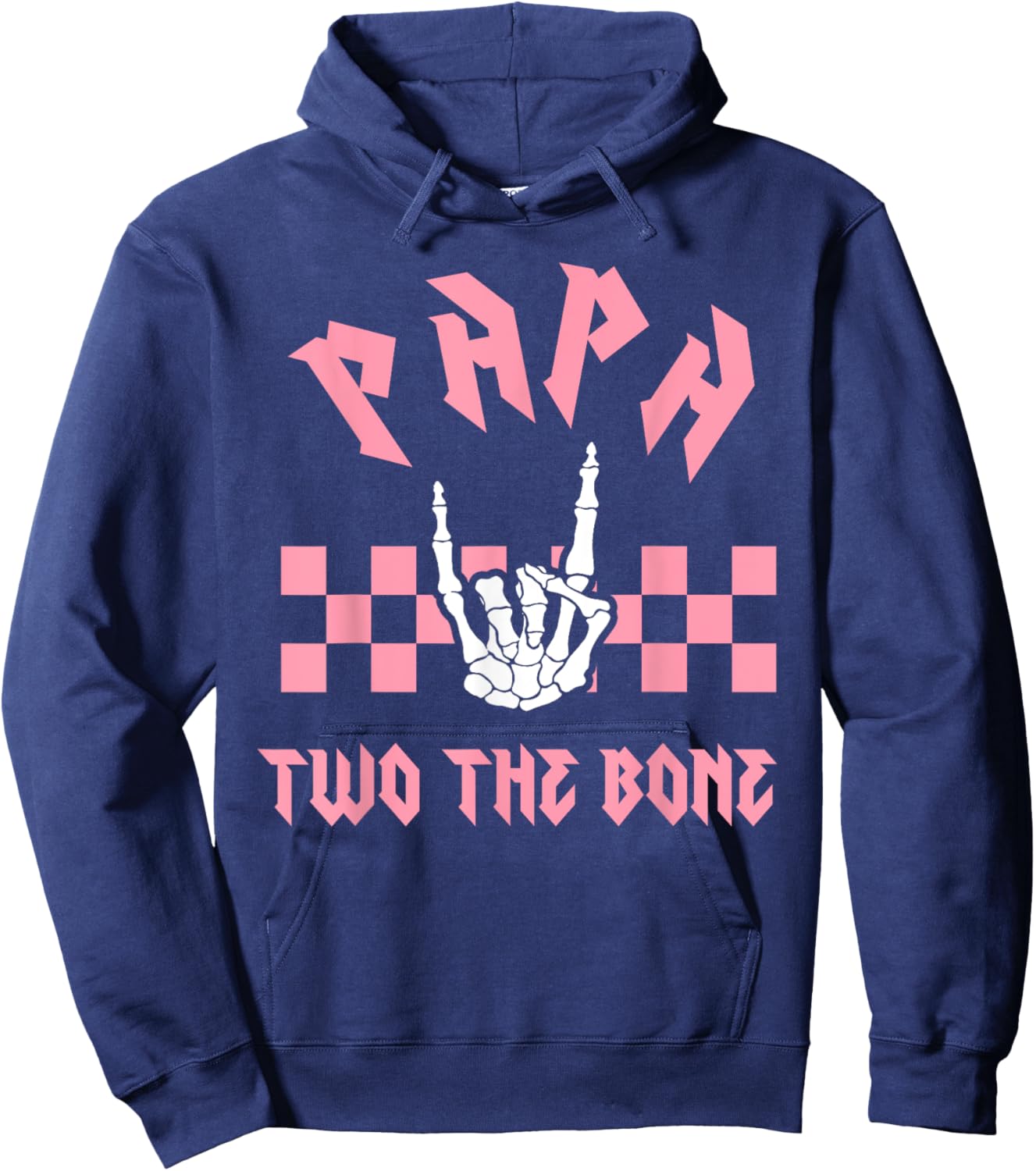 Papa Bad Two the Bone Birthday 2 Years Old Birthday Hoodie - Hoodie | Navy