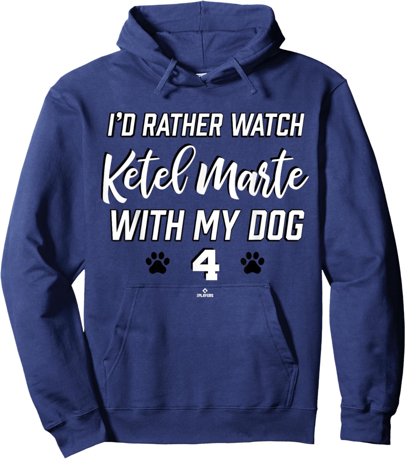 With My Dog Ketel Marte Arizona Baseball MLBPA Women Kids Hoodie - Hoodie | Navy