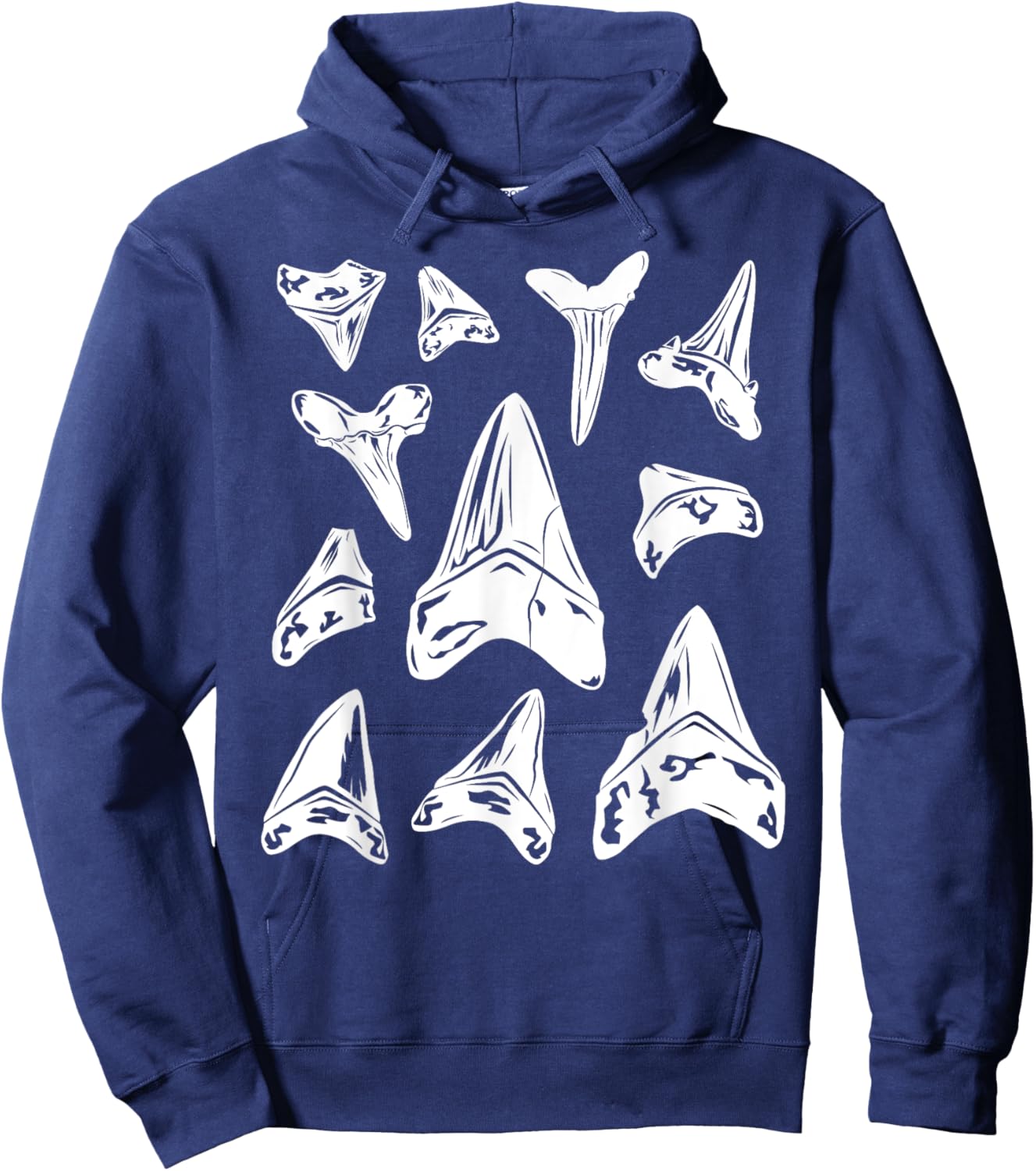 Best Shark Teeth Design Women Shark Teeth Hunting Hoodie - Hoodie | Navy