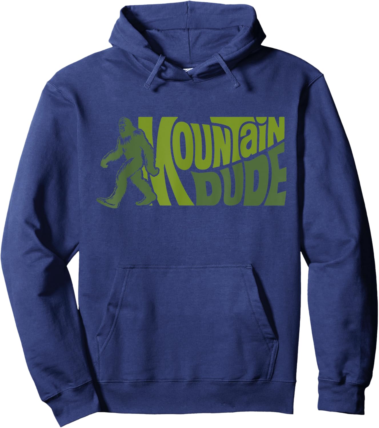 Mountain Dudes Bigfoot Sasquatch Rock On Hiking Outdoor Hoodie - Hoodie | Navy