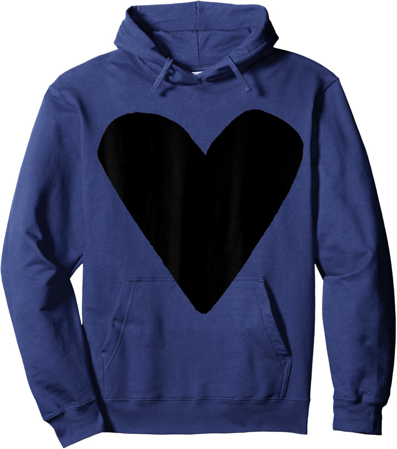 Black Heart Dark Red Hoodie - Hoodie | Navy