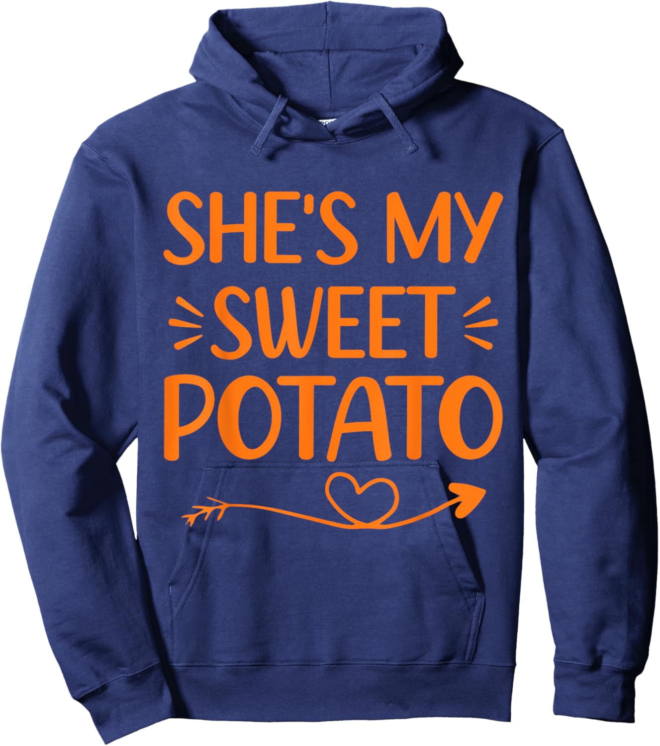 She's My Sweet Potato I Yam Thanksgiving Matching Couple Hoodie - Hoodie | Navy