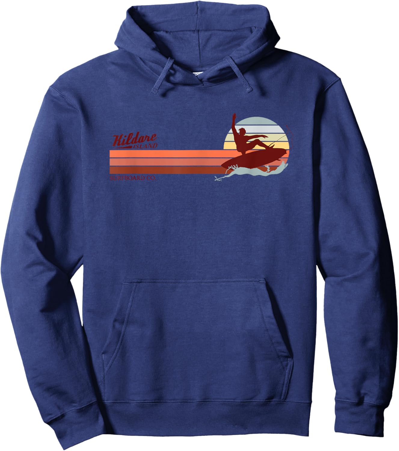 Outer Banks Kildare Island Surfboard Co. Sunset Surfer Hoodie - Hoodie | Navy