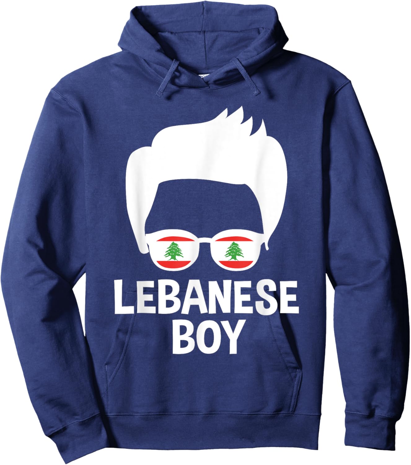 Lebanese Boy Messy Hair Lebanon Pride Lebanese Boys Hoodie - Hoodie | Navy