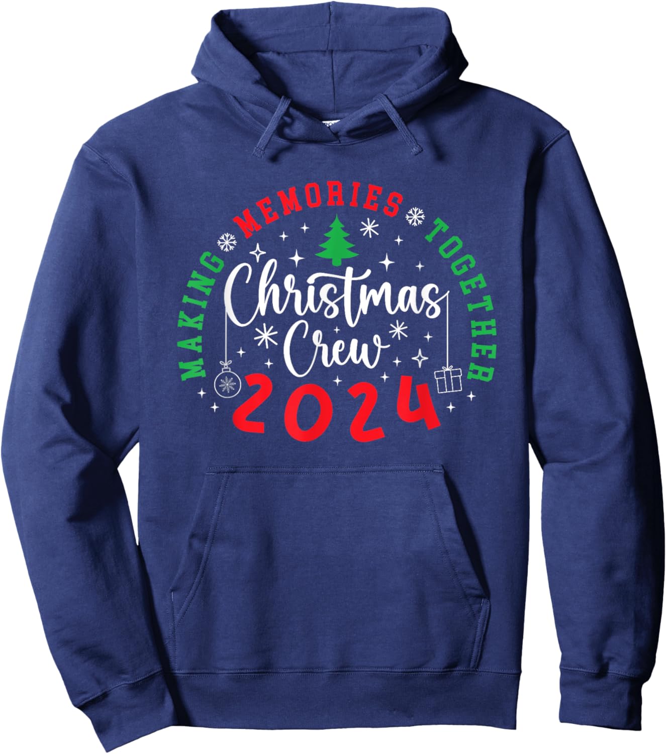 Christmas Crew 2024 Making Memories Together Xmas Pajamas Hoodie - Hoodie | Navy