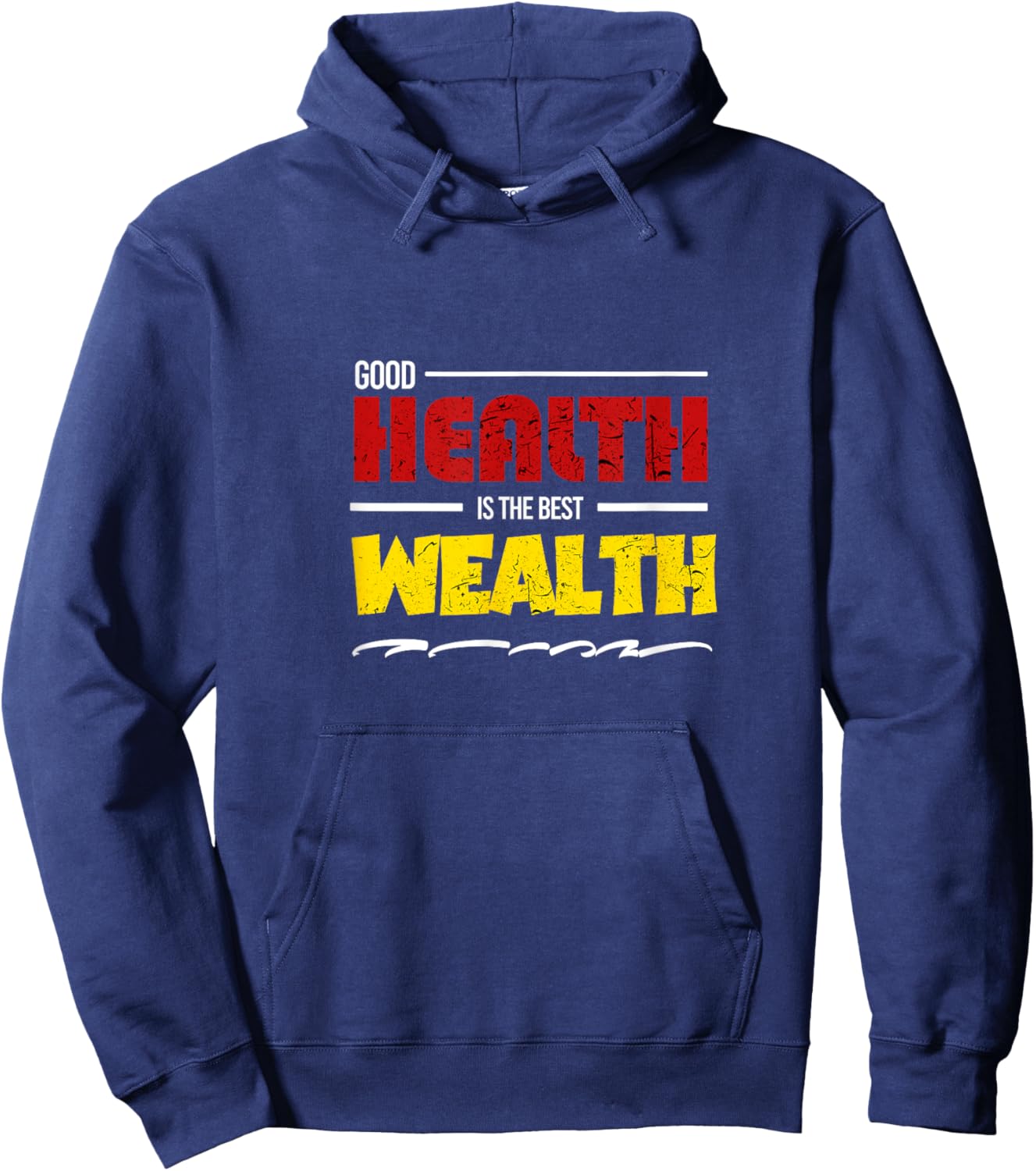 Good Health is the best wealth, Fighter Fitness Gym Workout Hoodie - Hoodie | Navy