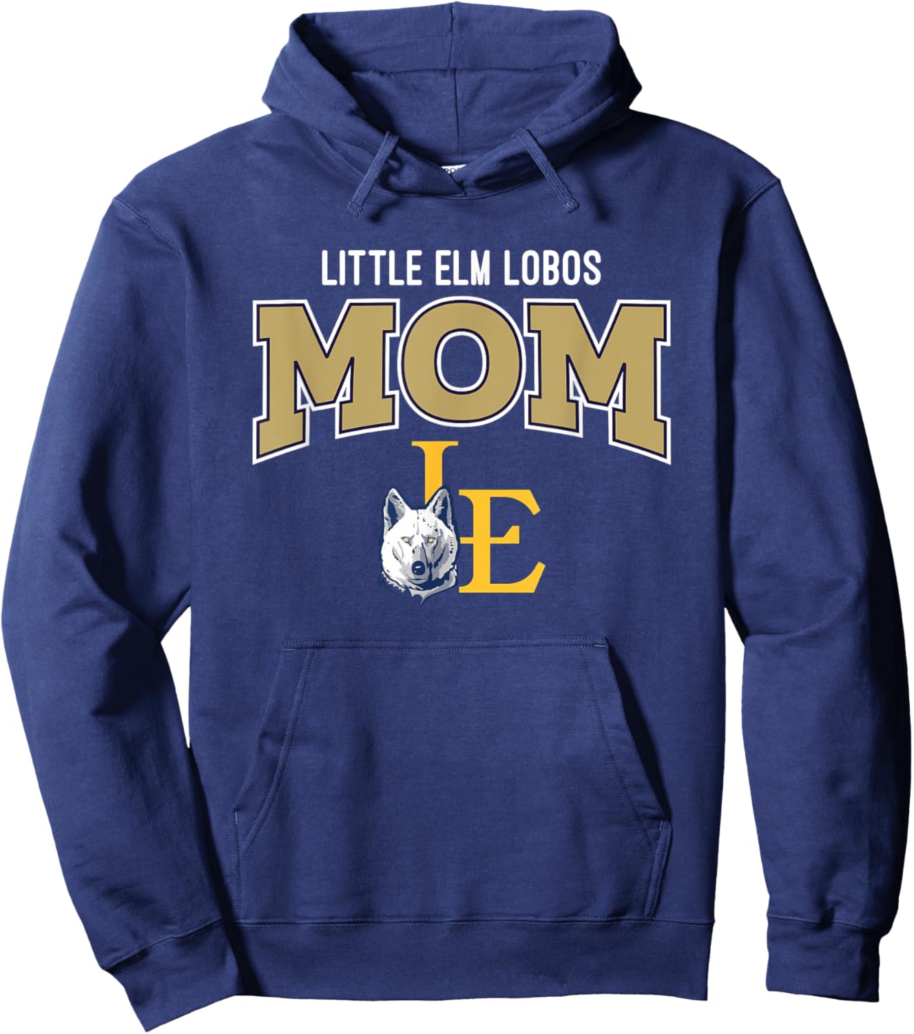 Little Elm Lobos Logo Mom HS Hoodie - Hoodie | Navy