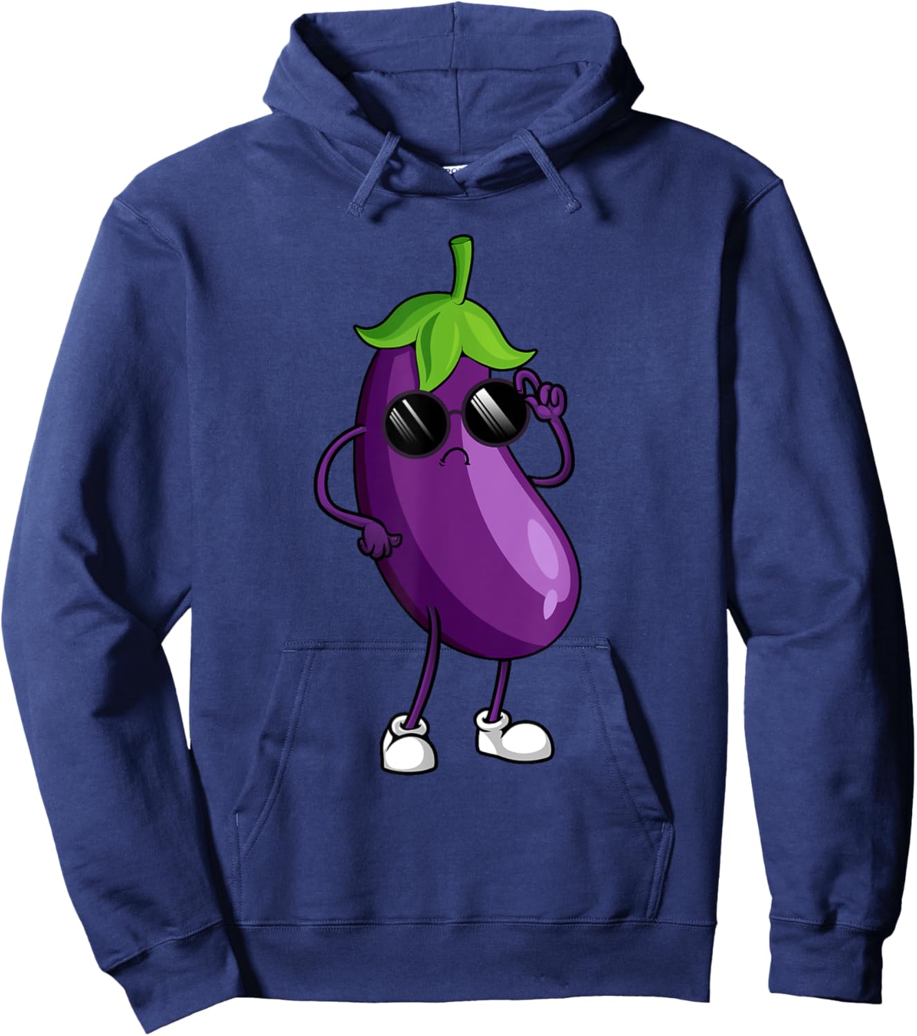 Cool Eggplant Art Women Kid Vegetable Eggplant Lover Hoodie - Hoodie | Navy