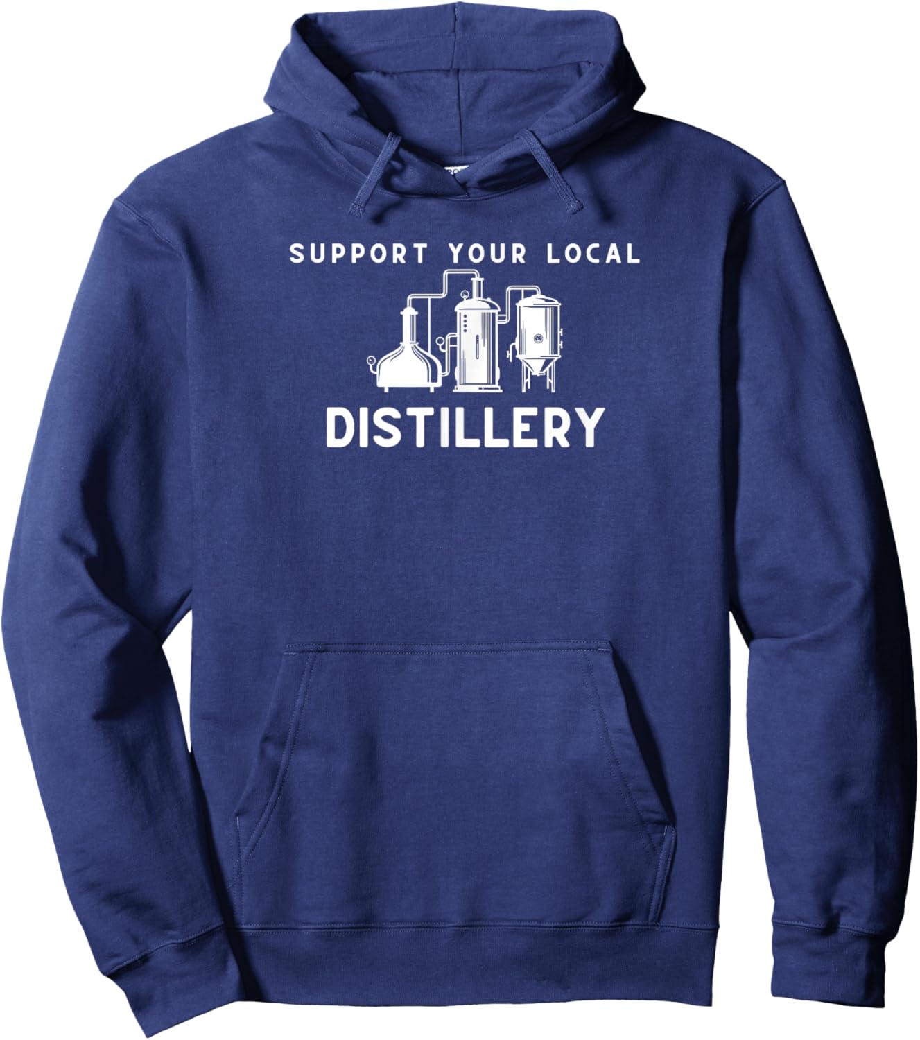 Support Your Local Distillery Beer Drinker Hoodie - Hoodie | Navy