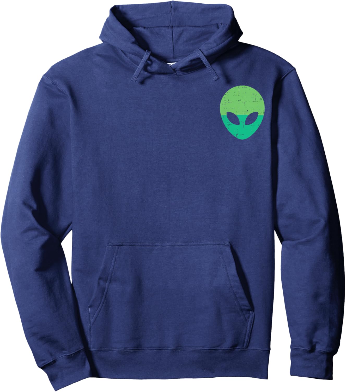 Alien Face Head Pocket UFO Extraterrestrial Men Women Kids Hoodie - Hoodie | Navy