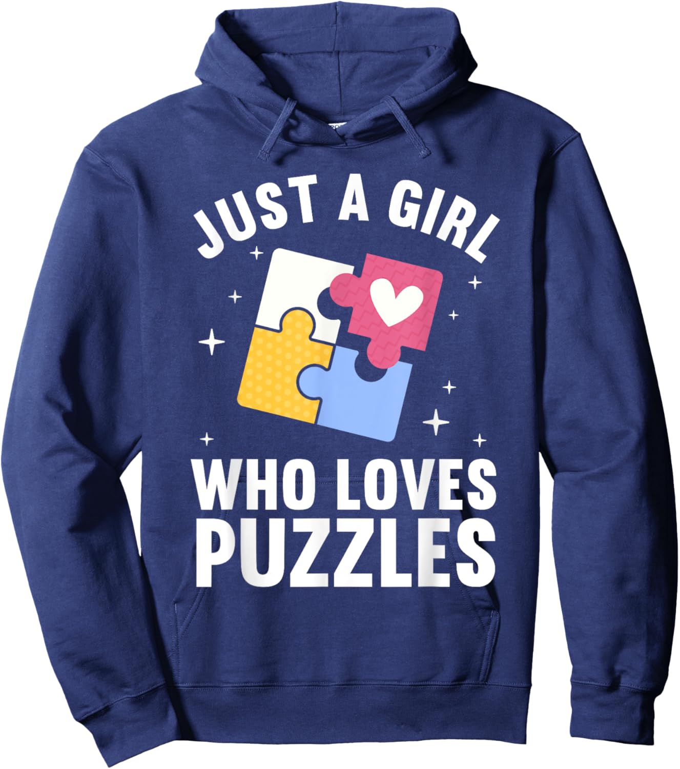 Cool Puzzle Design Girls Jigsaw Lover Puzzle Piece Hoodie - Hoodie | Navy