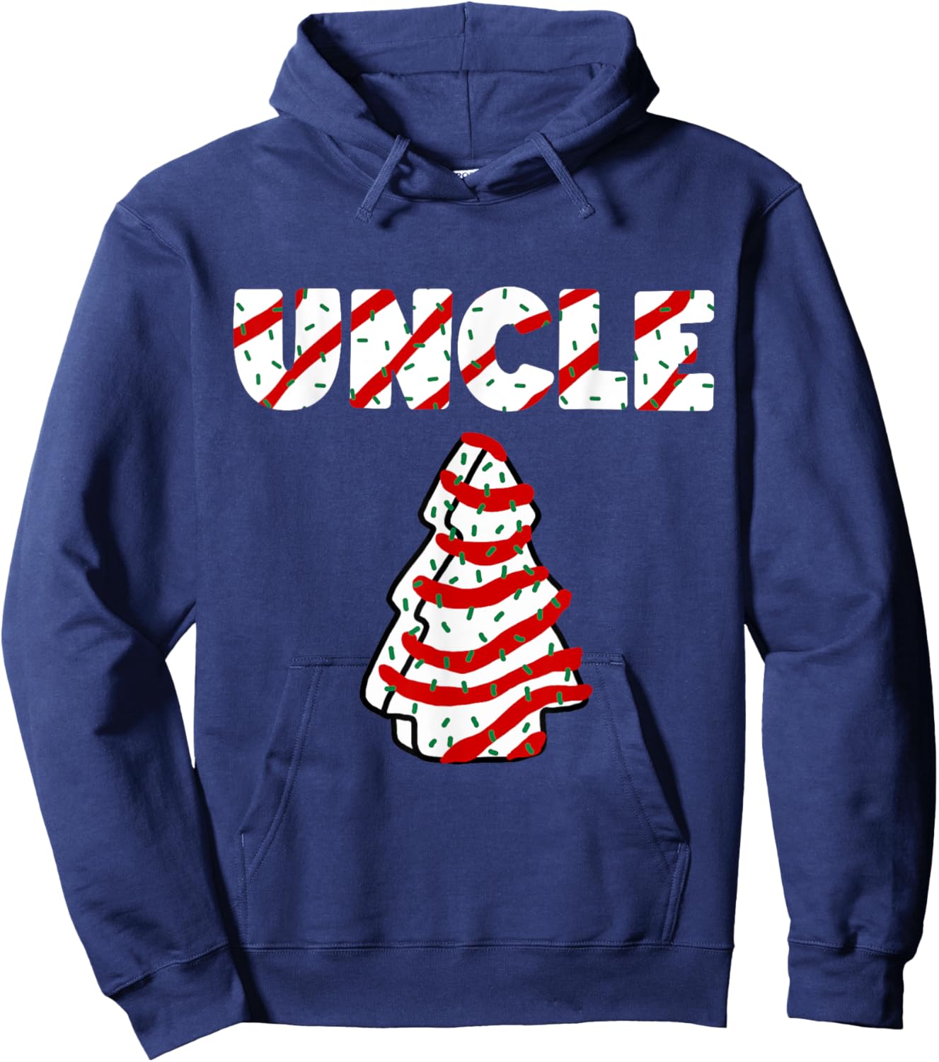 Christmas Tree Cake Matching Family Party Pajama Uncle Hoodie - Hoodie | Navy